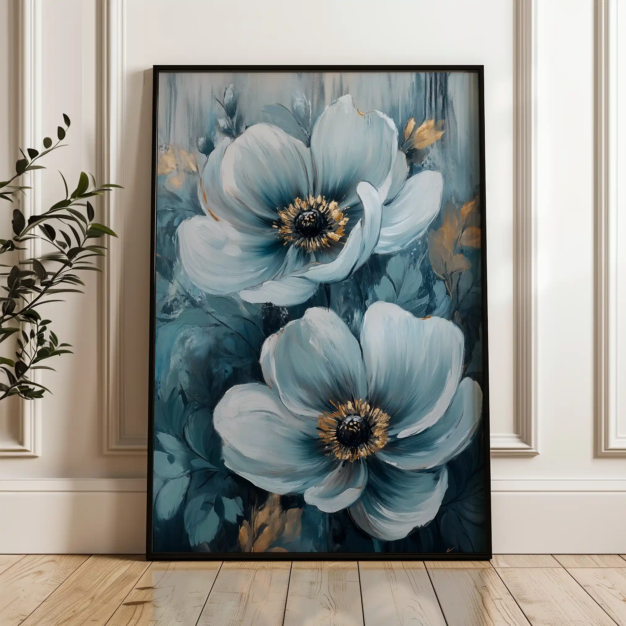 Floral Canvas Wall Art WAD1474-F 90 x 60 cm / Stretched on hidden frame