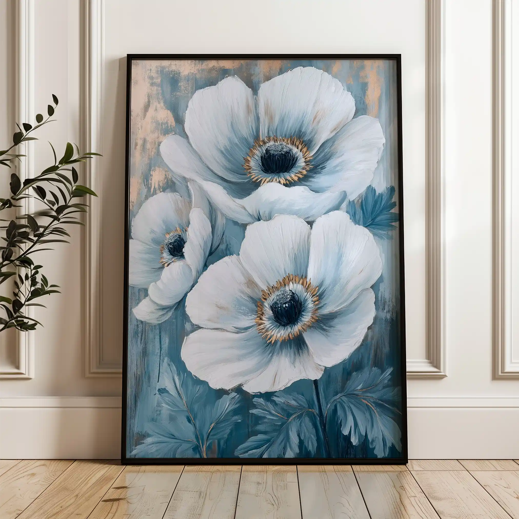 Floral Canvas Wall Art WAD1475-F 90 x 60 cm / Stretched on hidden frame