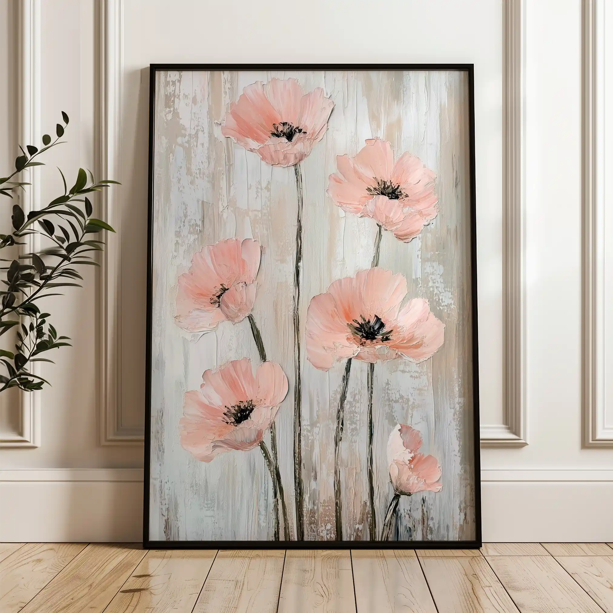Floral Canvas Wall Art WAD1477-F 90 x 60 cm / Stretched on hidden frame