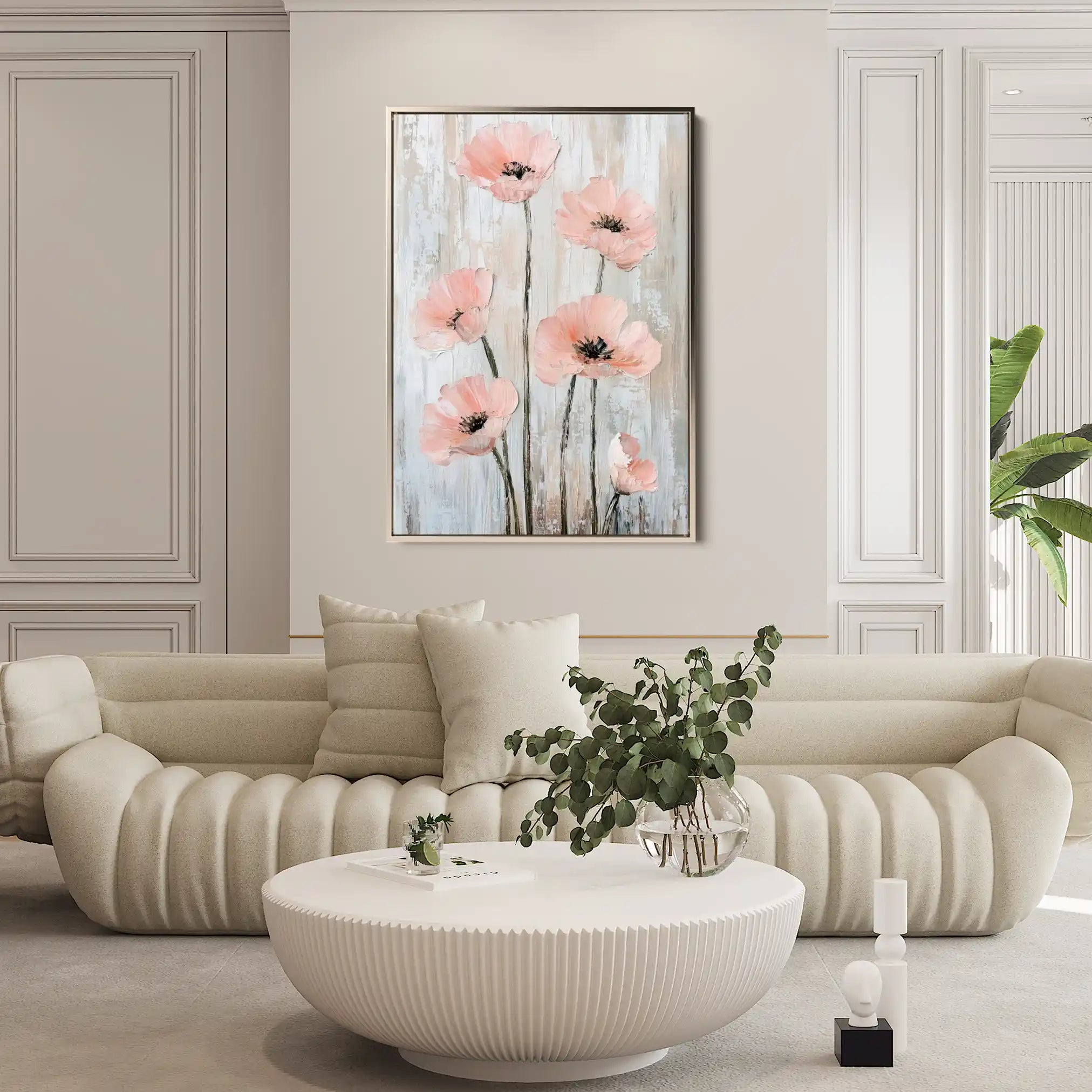 Floral Canvas Wall Art WAD1477-F 90 x 60 cm / Stretched on hidden frame