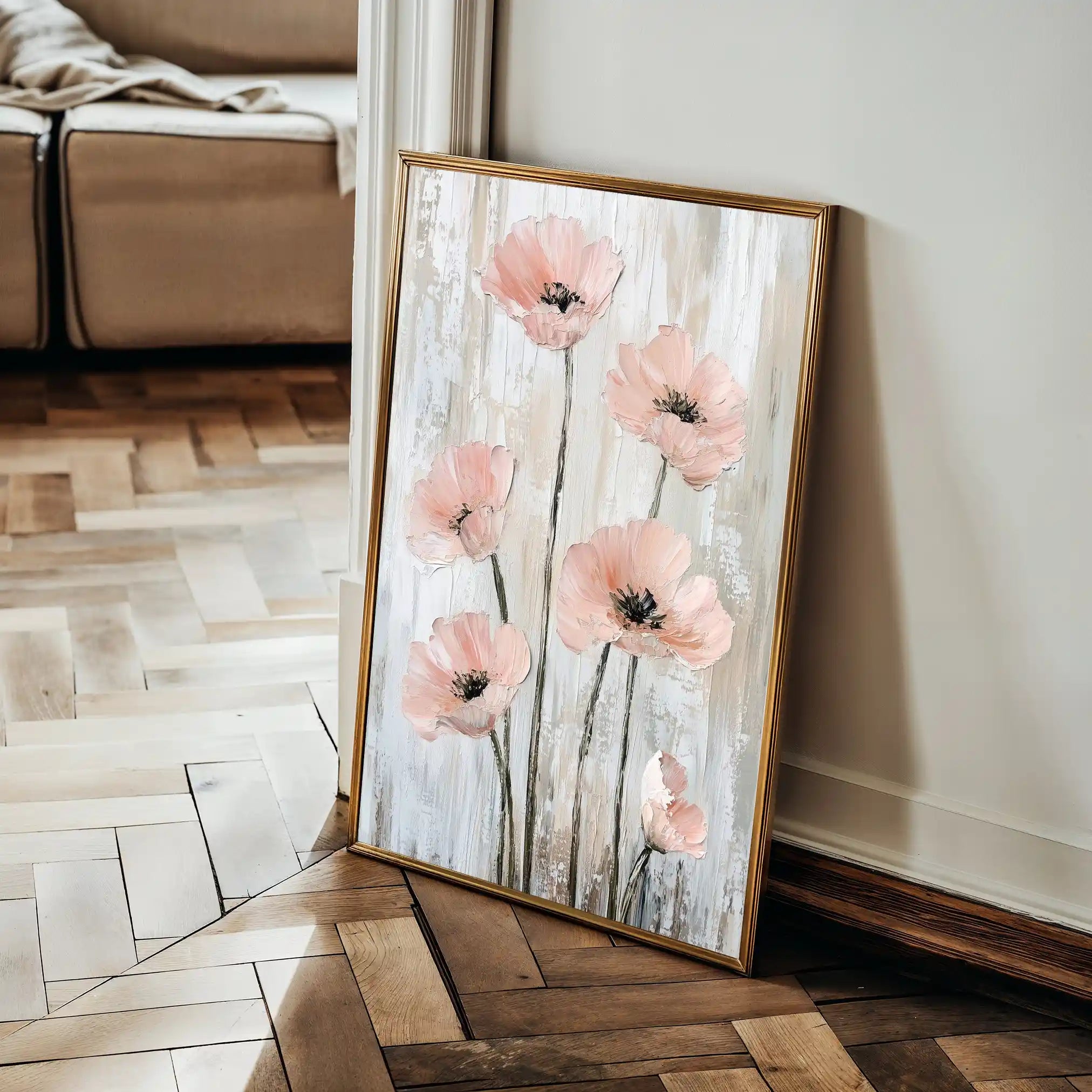 Floral Canvas Wall Art WAD1477-F 90 x 60 cm / Stretched on hidden frame