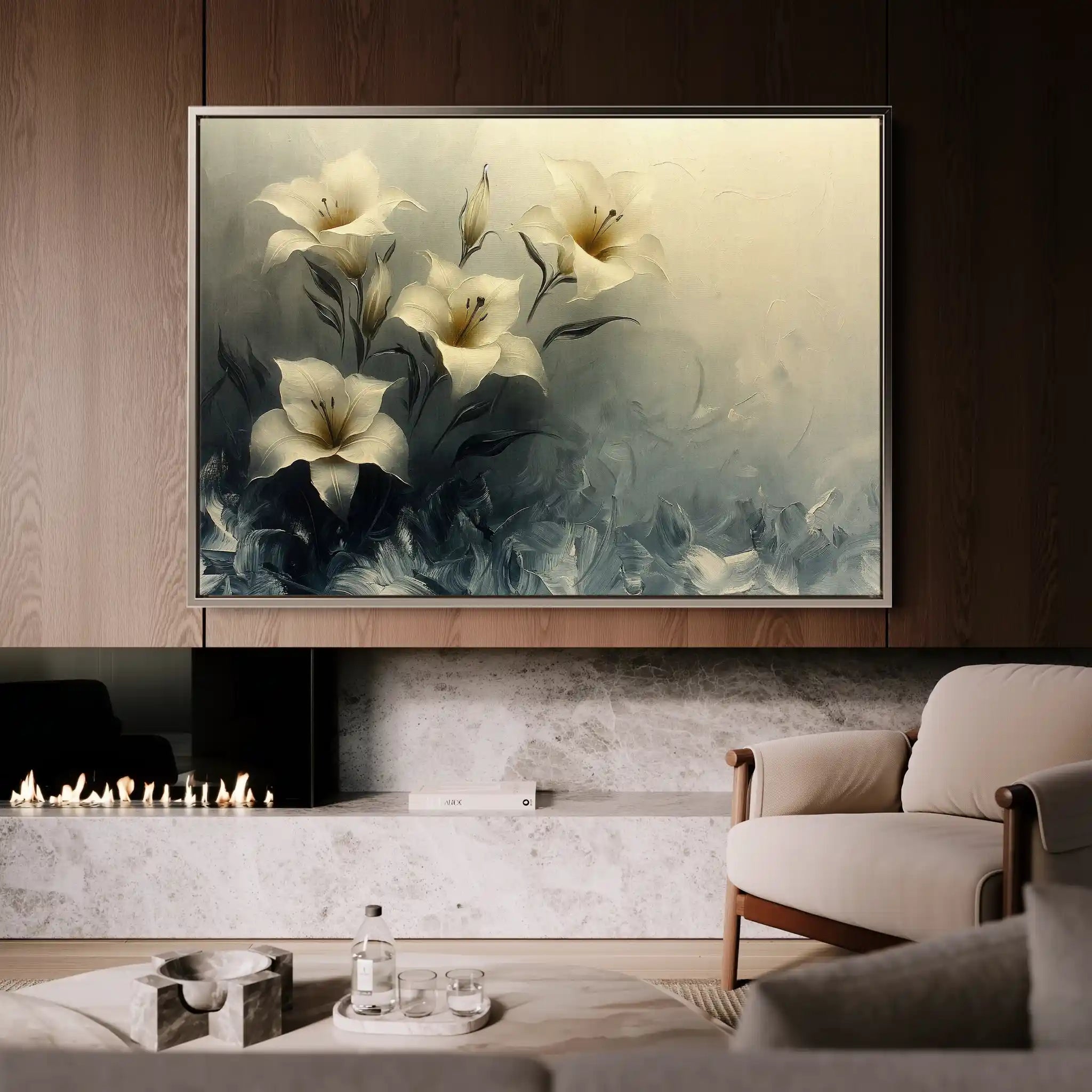 Floral Canvas Wall Art WAD148-F 90 x 60 cm / Stretched on hidden frame