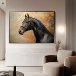 Horses 148 Canvas Art 90 x 60 cm / Stretched on hidden frame