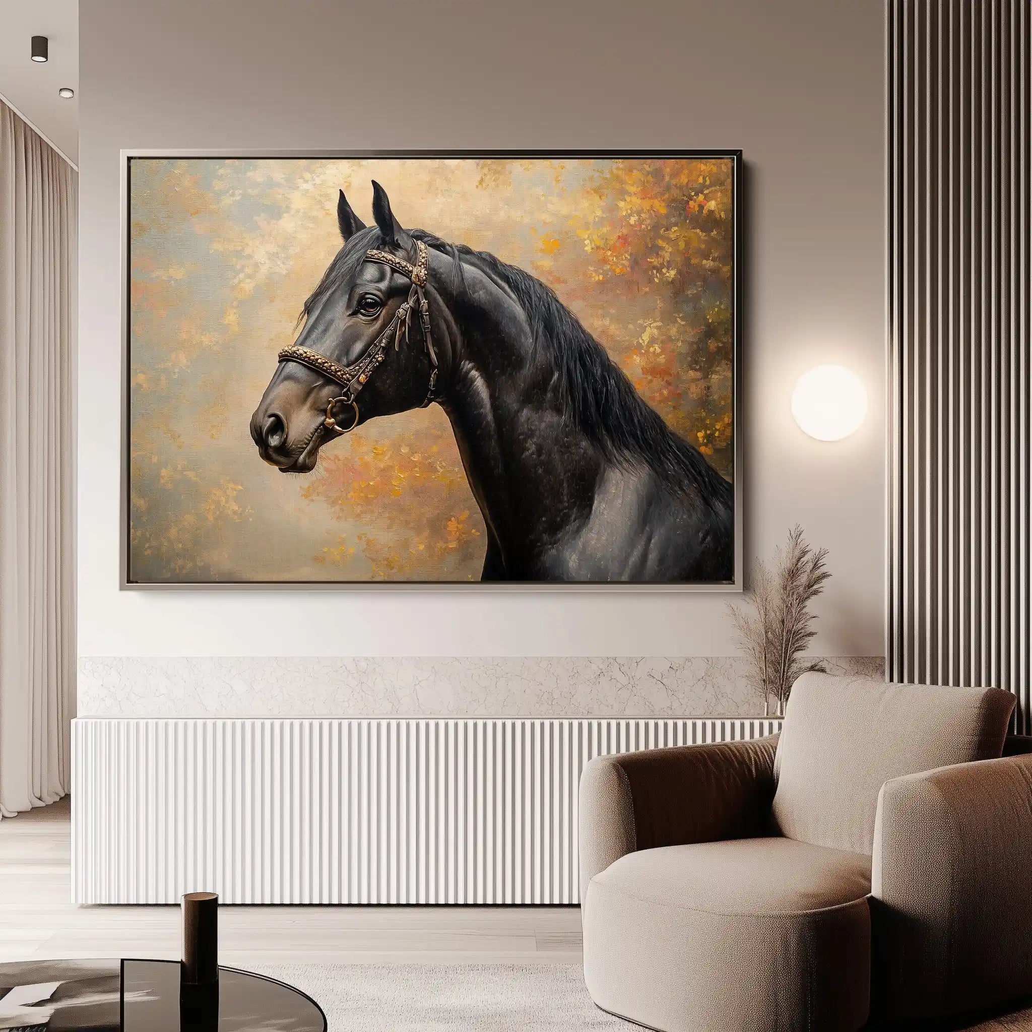 Horses 148 Canvas Art 90 x 60 cm / Stretched on hidden frame