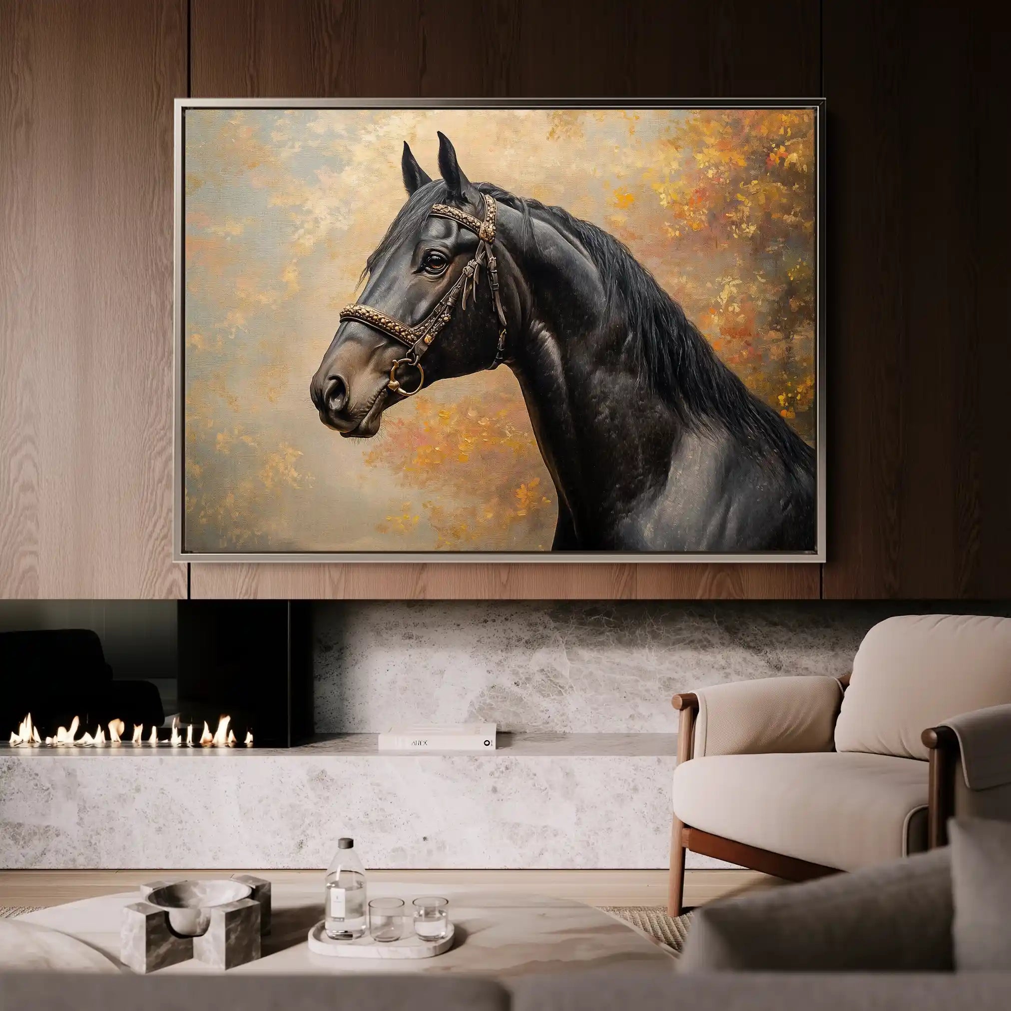 Horses 148 Canvas Art 90 x 60 cm / Stretched on hidden frame