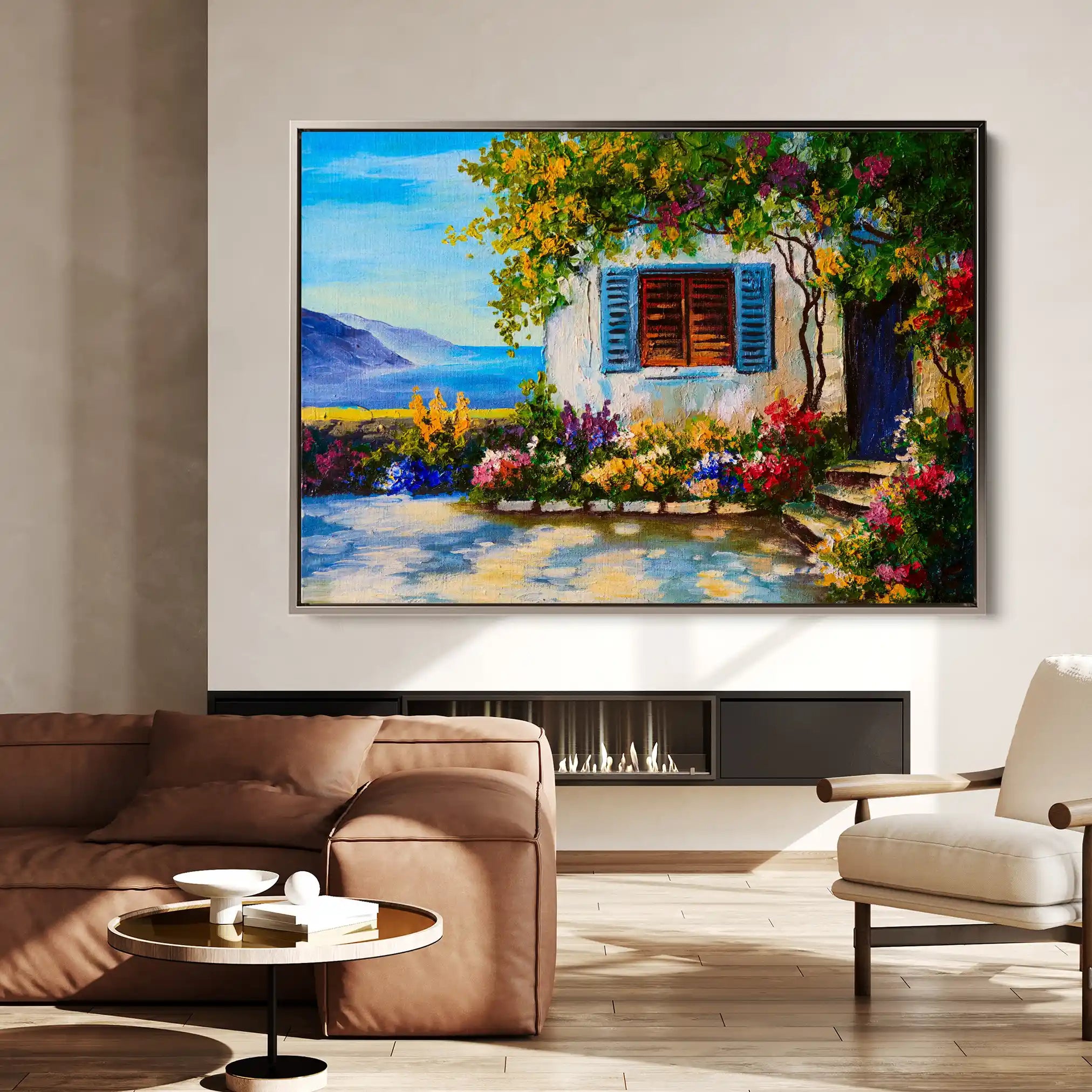 Landscape 148 Canvas Art 90 x 60 cm / Stretched on hidden frame