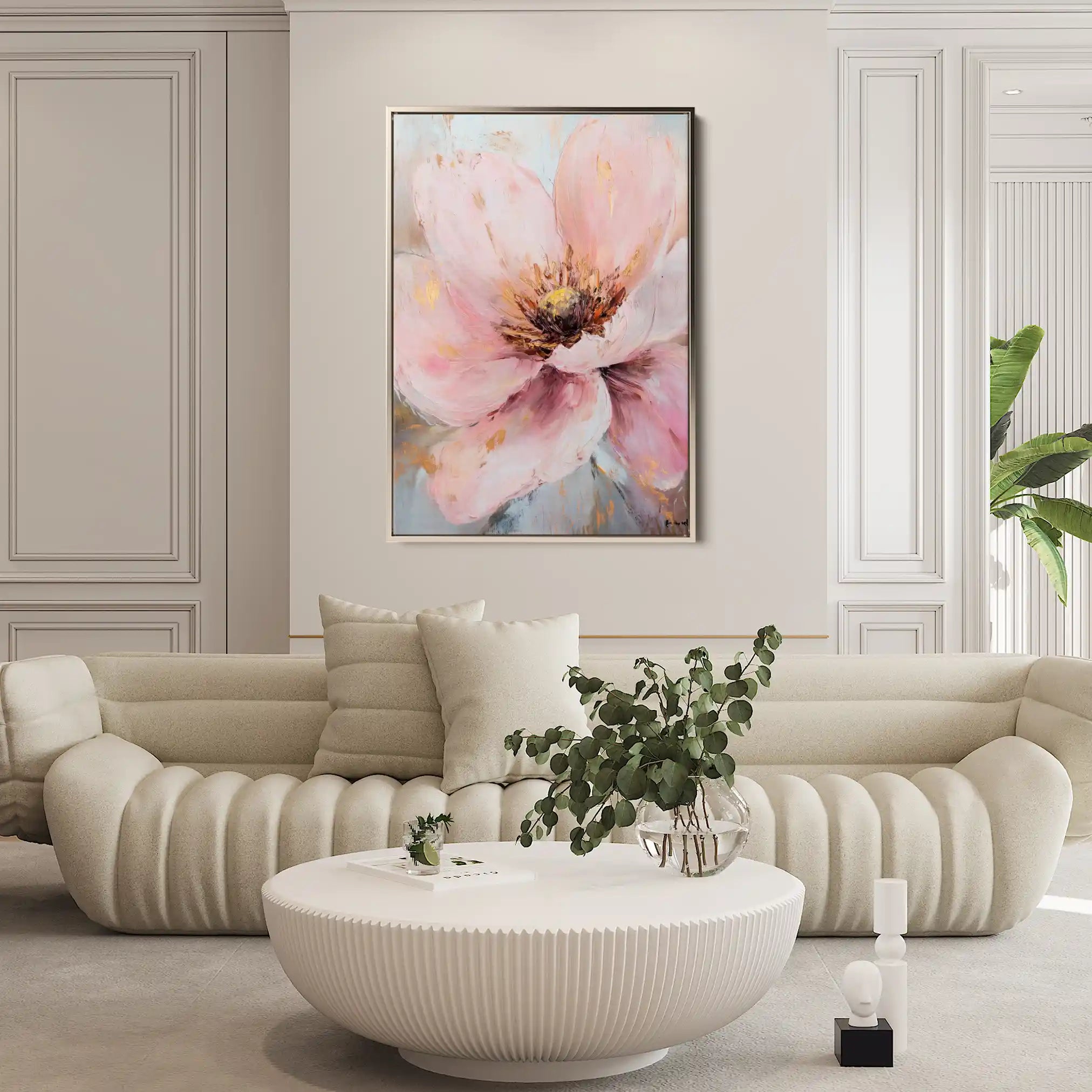 Floral Canvas Wall Art WAD1483-F 90 x 60 cm / Stretched on hidden frame