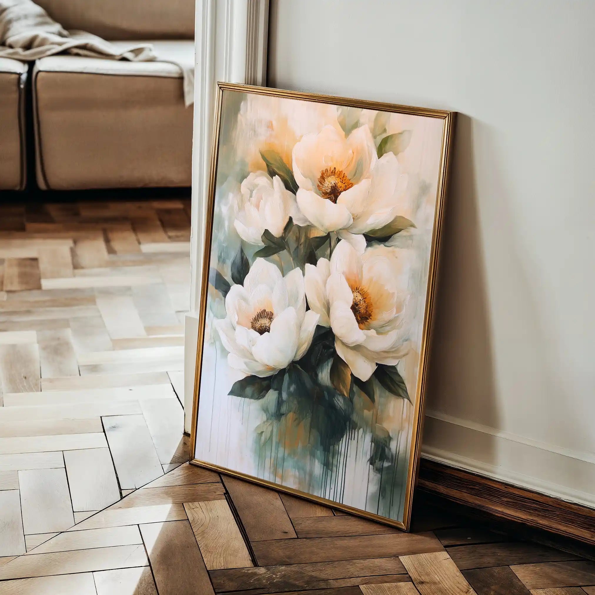 Floral Canvas Wall Art WAD1489-F 90 x 60 cm / Stretched on hidden frame