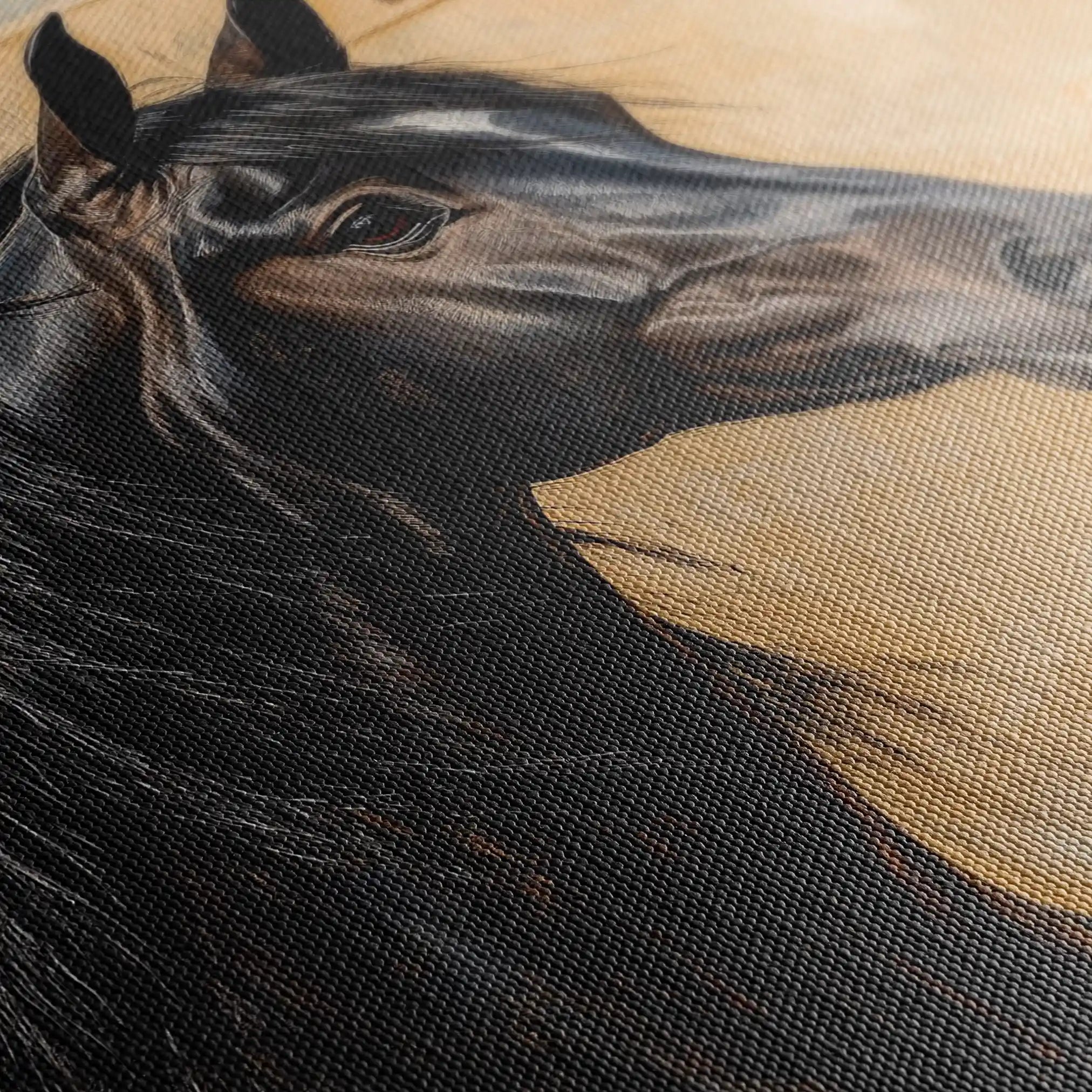 Horses 149 Canvas Art 90 x 60 cm / Stretched on hidden frame