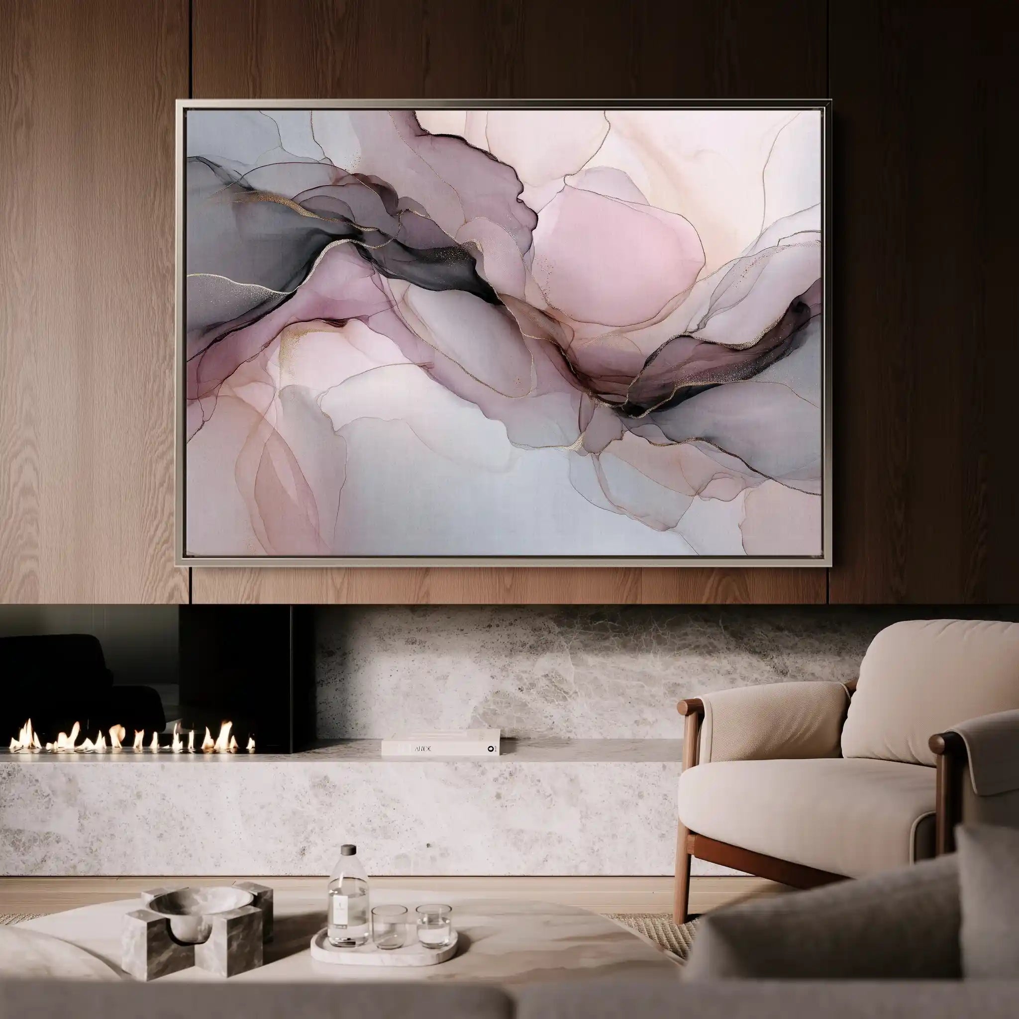 Abstract 1490 Canvas Art 60 x 40 cm / Stretched on hidden frame