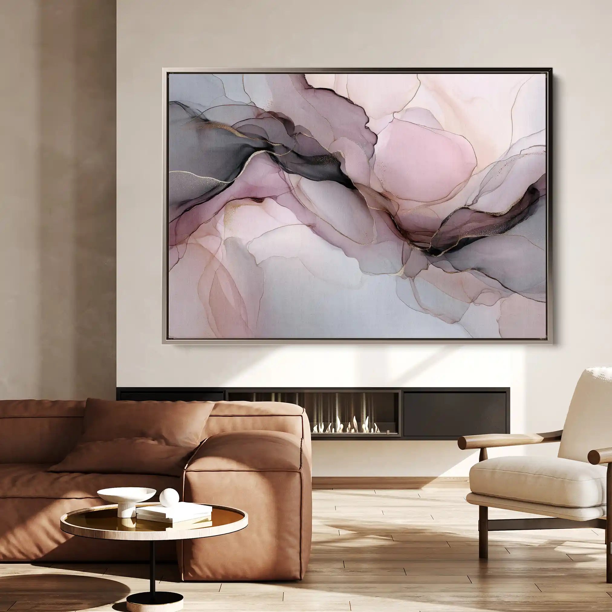 Abstract 1490 Canvas Art 60 x 40 cm / Stretched on hidden frame