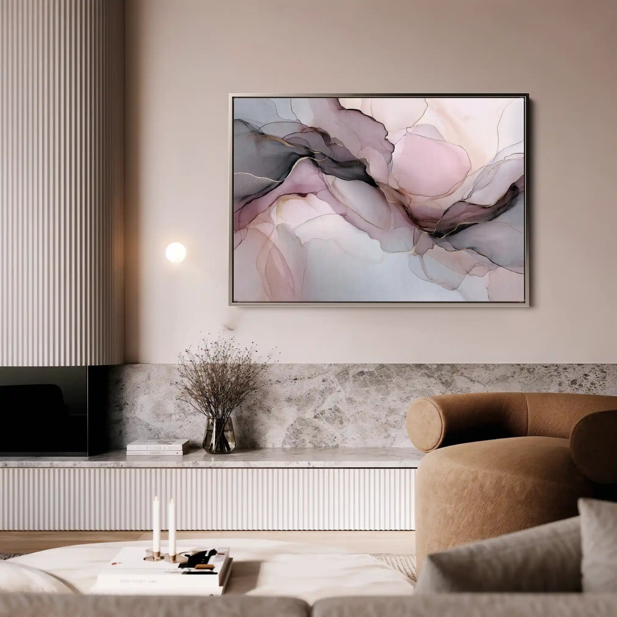 Abstract 1490 Canvas Art 60 x 40 cm / Stretched on hidden frame