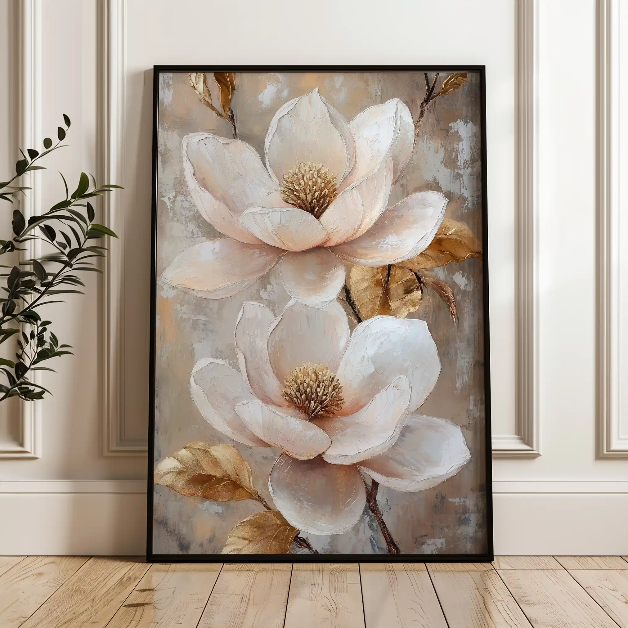 Floral Canvas Wall Art WAD1492-F 90 x 60 cm / Stretched on hidden frame