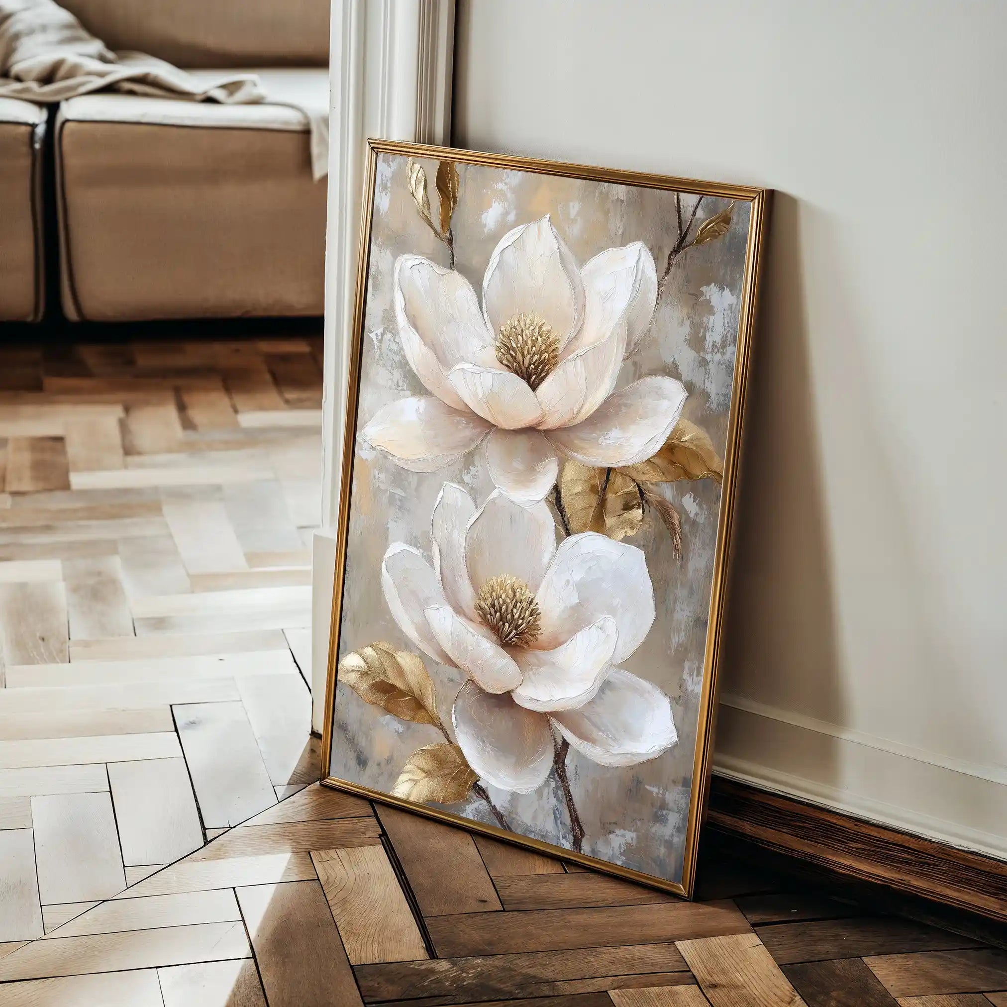 Floral Canvas Wall Art WAD1492-F 90 x 60 cm / Stretched on hidden frame