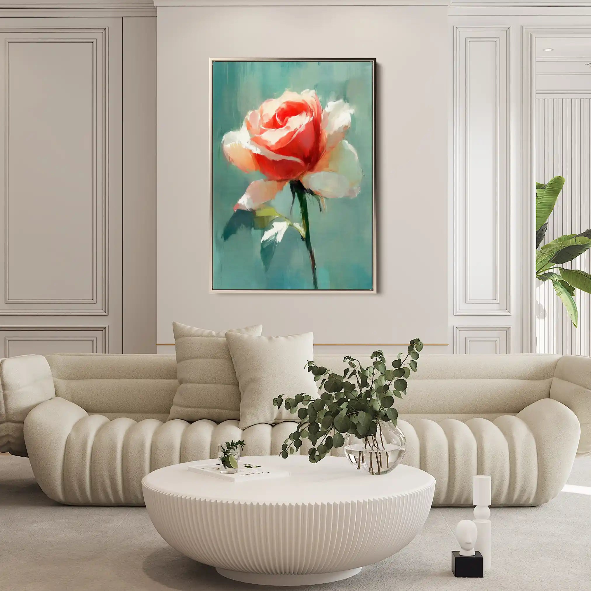 Floral Canvas Wall Art WAD1493-F 90 x 60 cm / Stretched on hidden frame