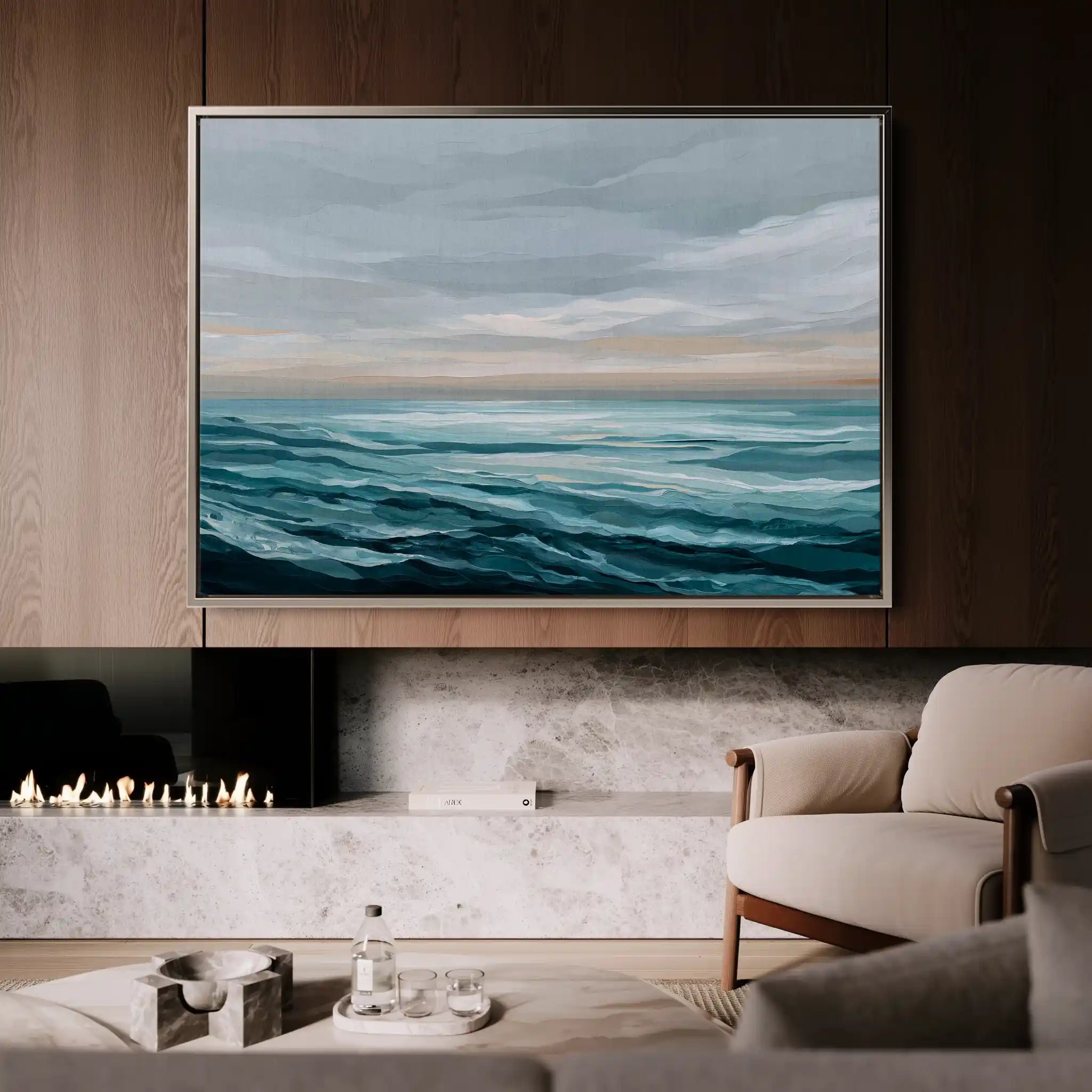 Abstract 1496 Canvas Art 60 x 40 cm / Stretched on hidden frame