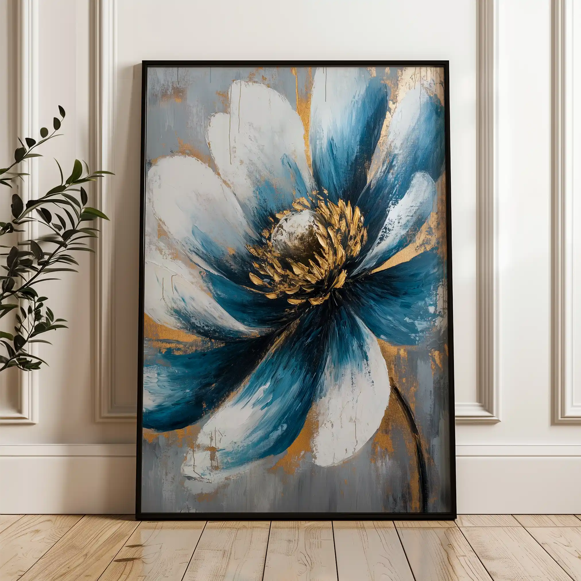 Floral Canvas Wall Art WAD1496-F 90 x 60 cm / Stretched on hidden frame