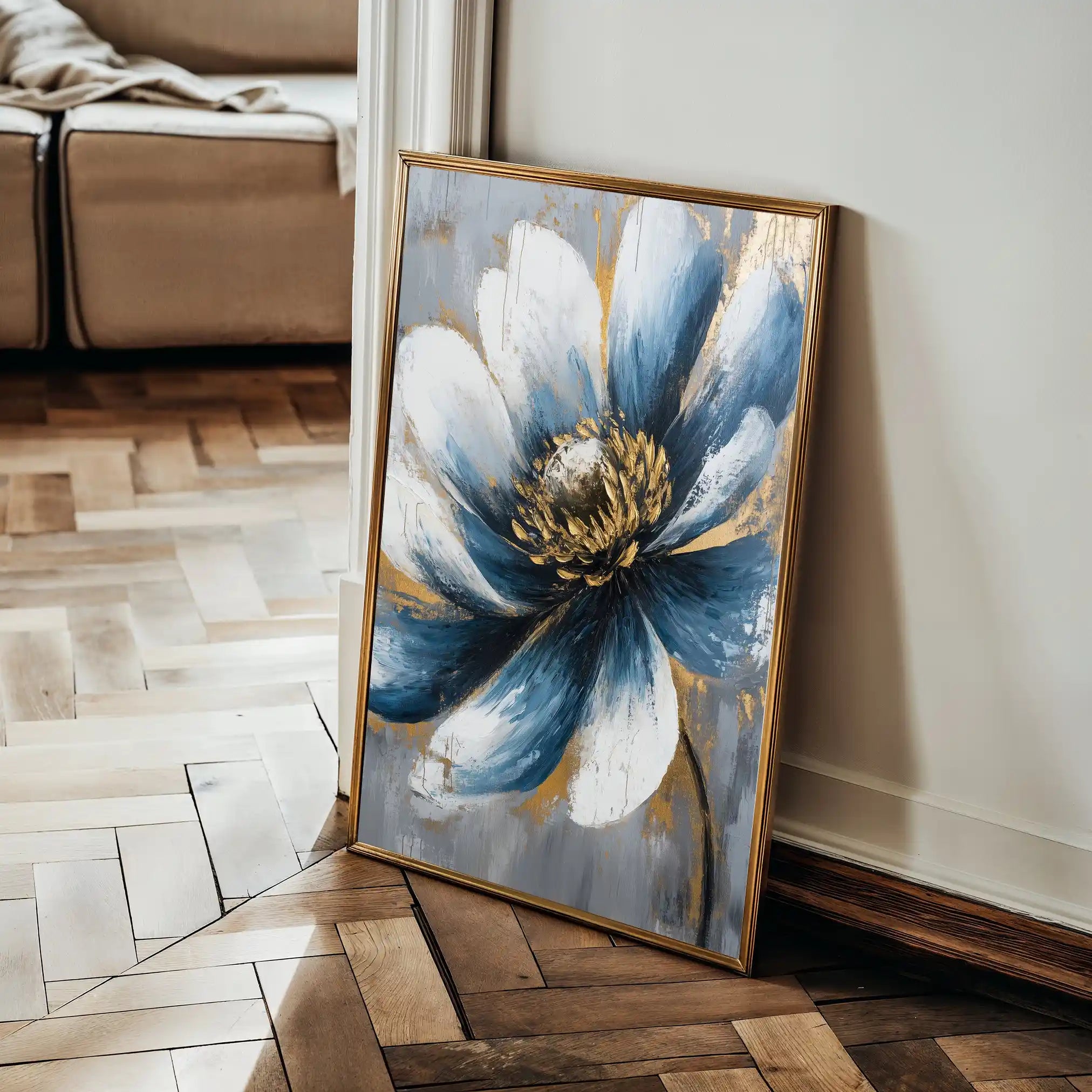 Floral Canvas Wall Art WAD1496-F 90 x 60 cm / Stretched on hidden frame