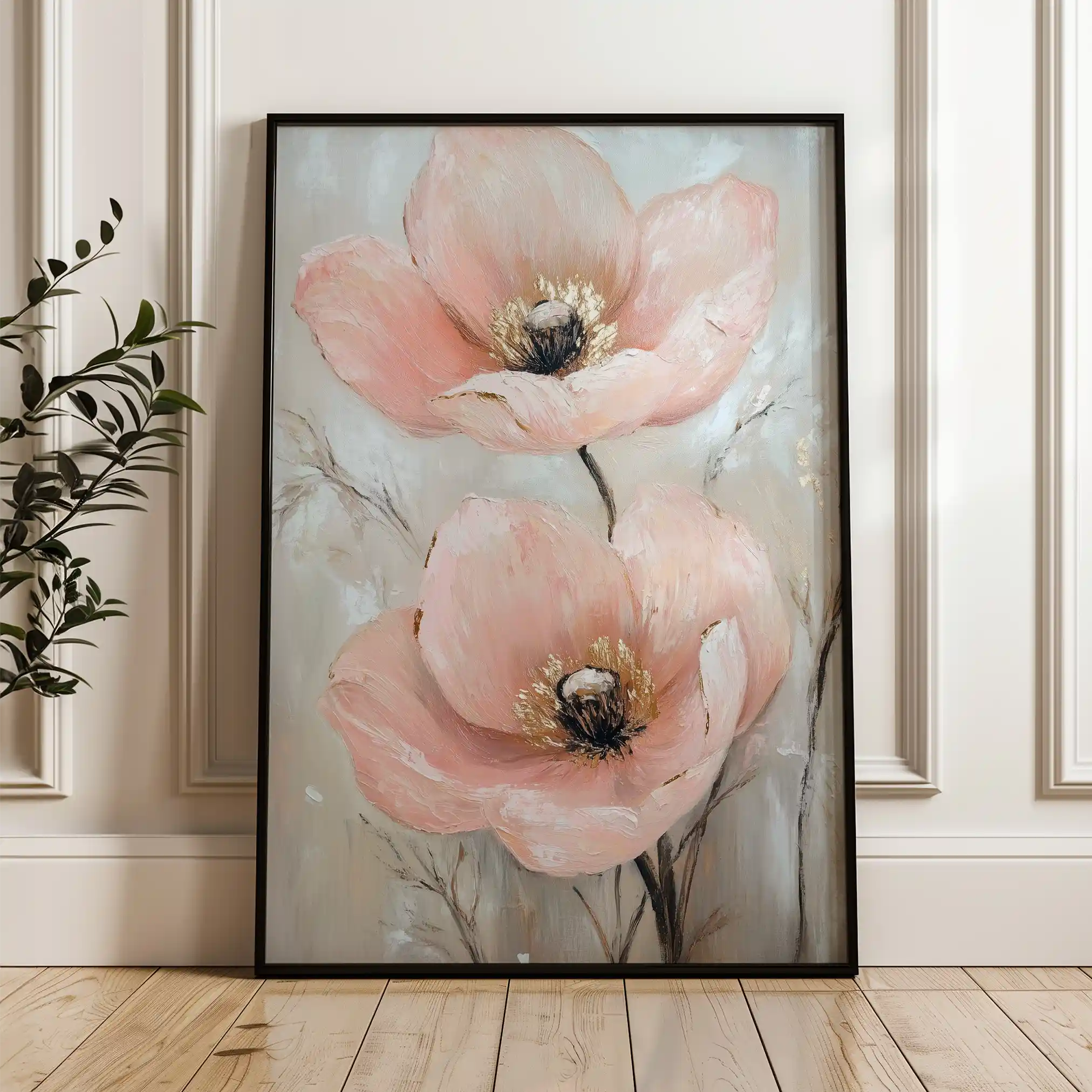 Floral Canvas Wall Art WAD1498-F 90 x 60 cm / Stretched on hidden frame