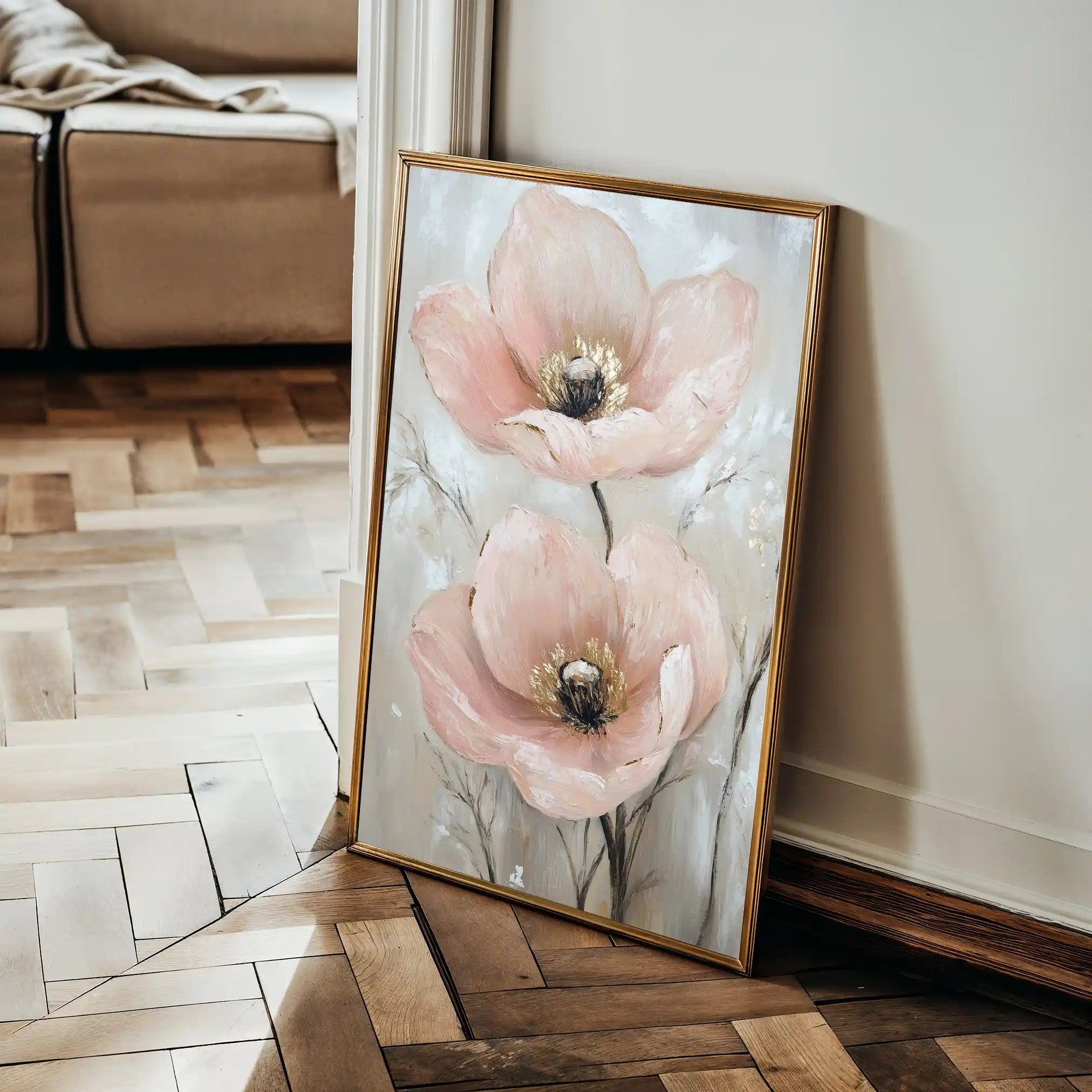 Floral Canvas Wall Art WAD1498-F 90 x 60 cm / Stretched on hidden frame
