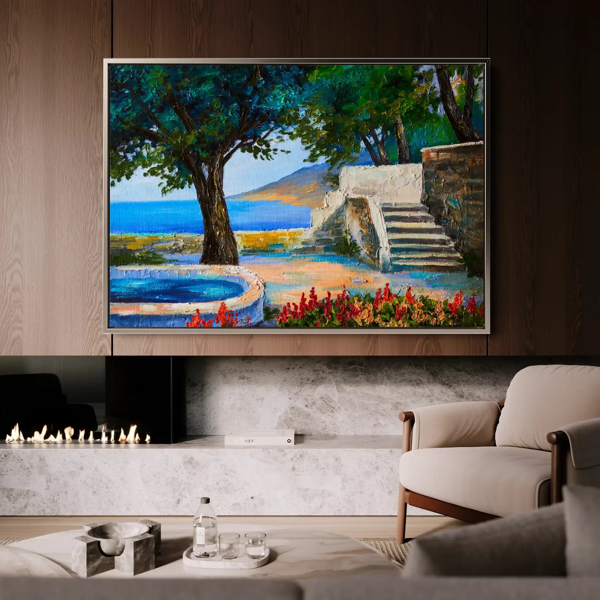 Landscape 150 Canvas Art 90 x 60 cm / Stretched on hidden frame