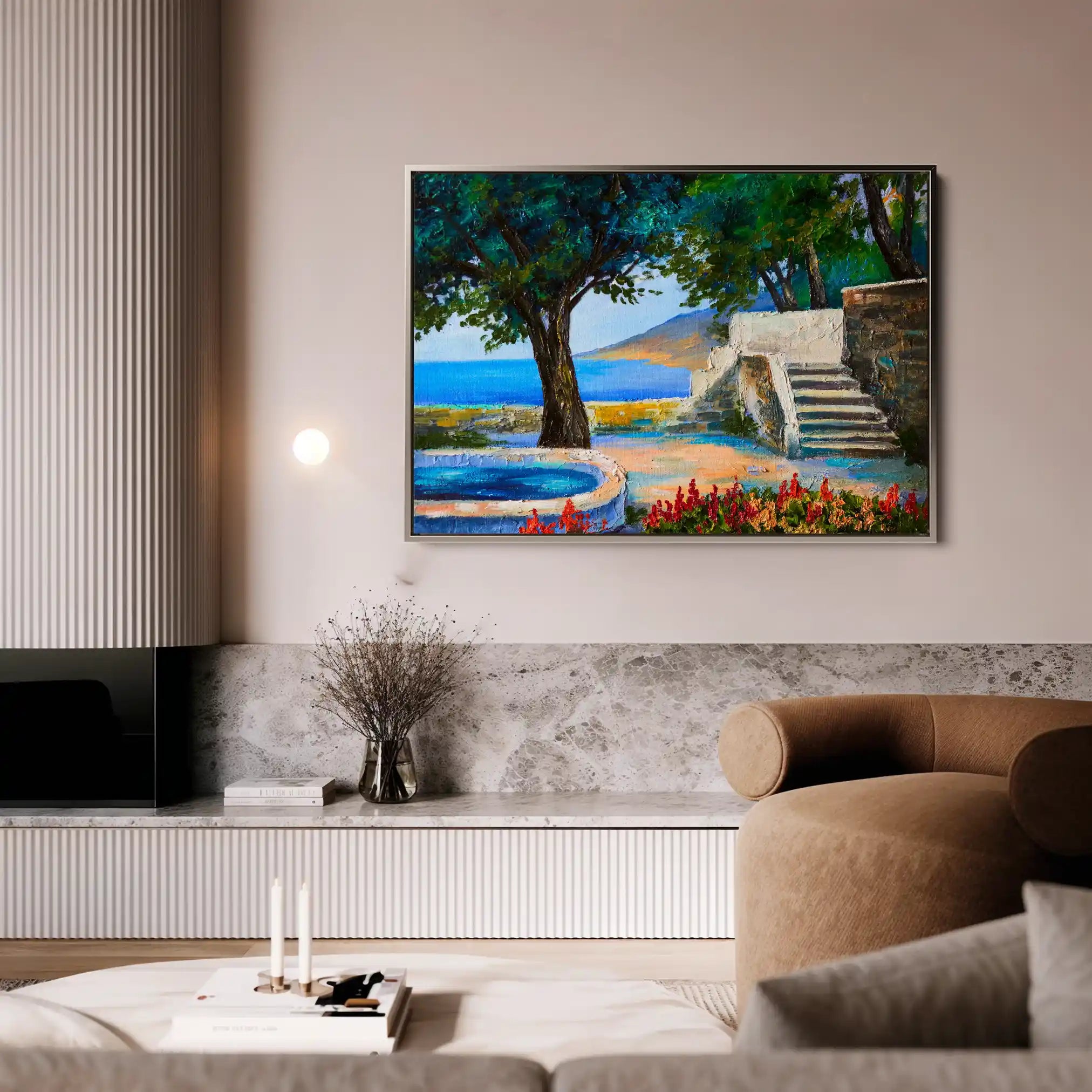 Landscape 150 Canvas Art 90 x 60 cm / Stretched on hidden frame