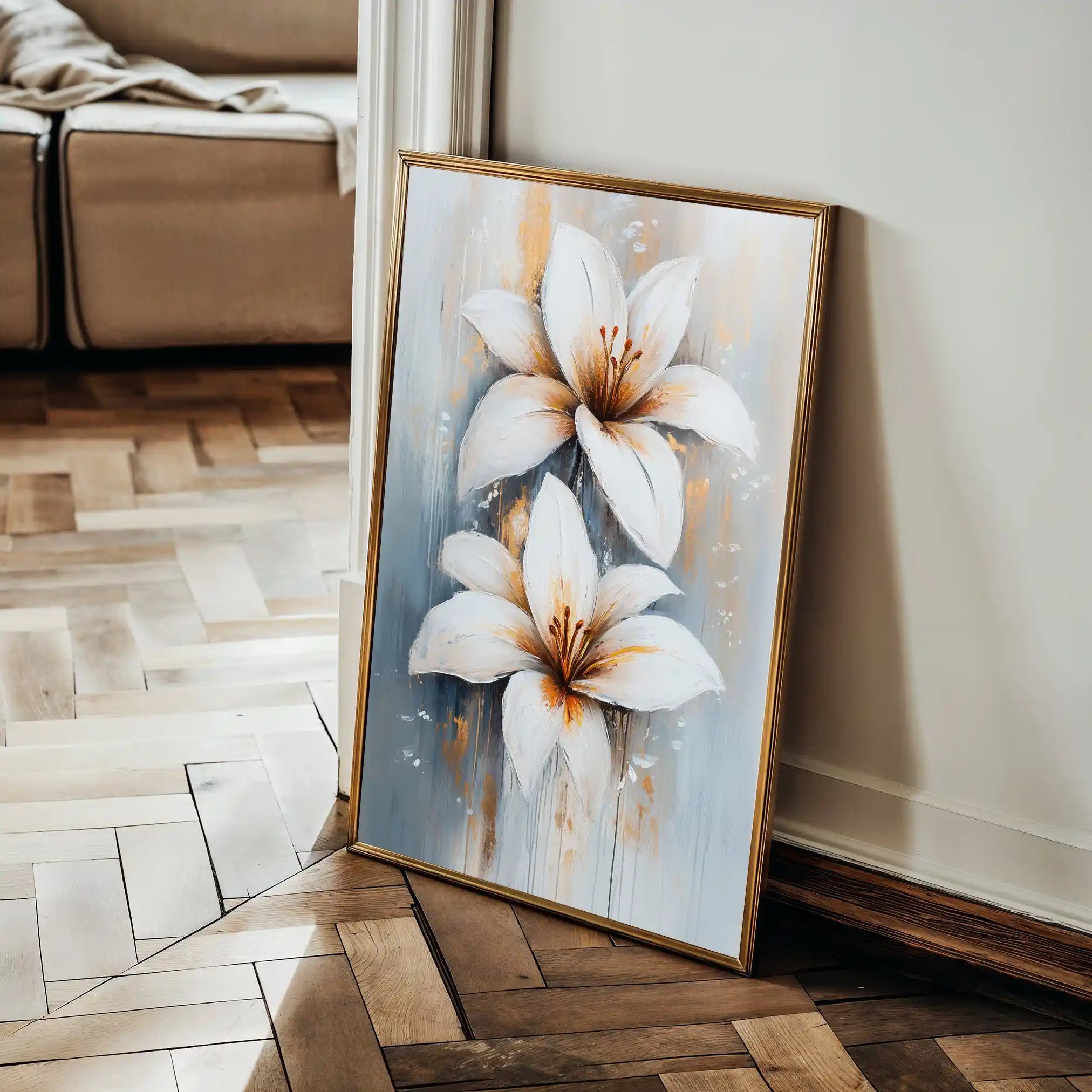 Floral Canvas Wall Art WAD1500-F 90 x 60 cm / Stretched on hidden frame