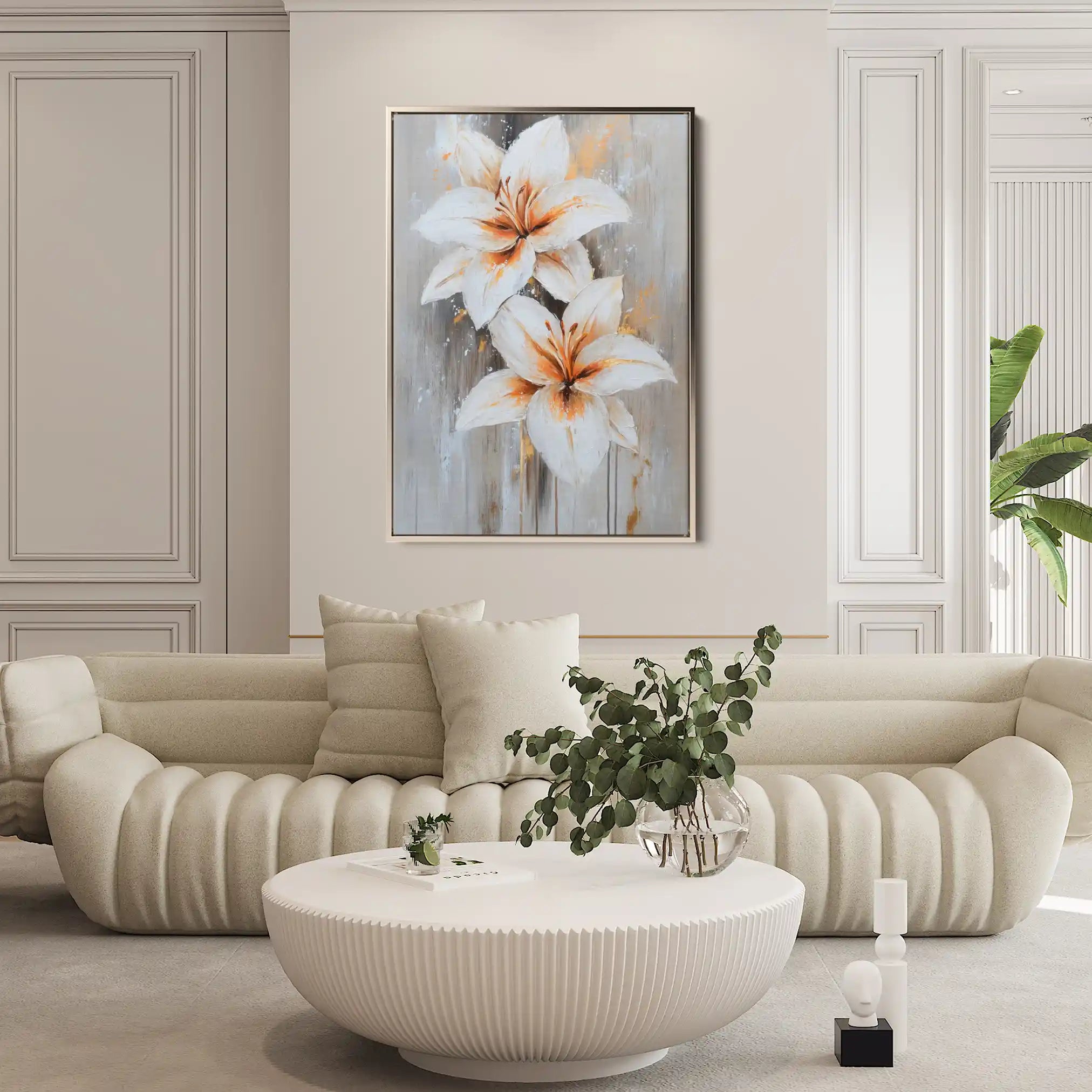 Floral Canvas Wall Art WAD1501-F 90 x 60 cm / Stretched on hidden frame