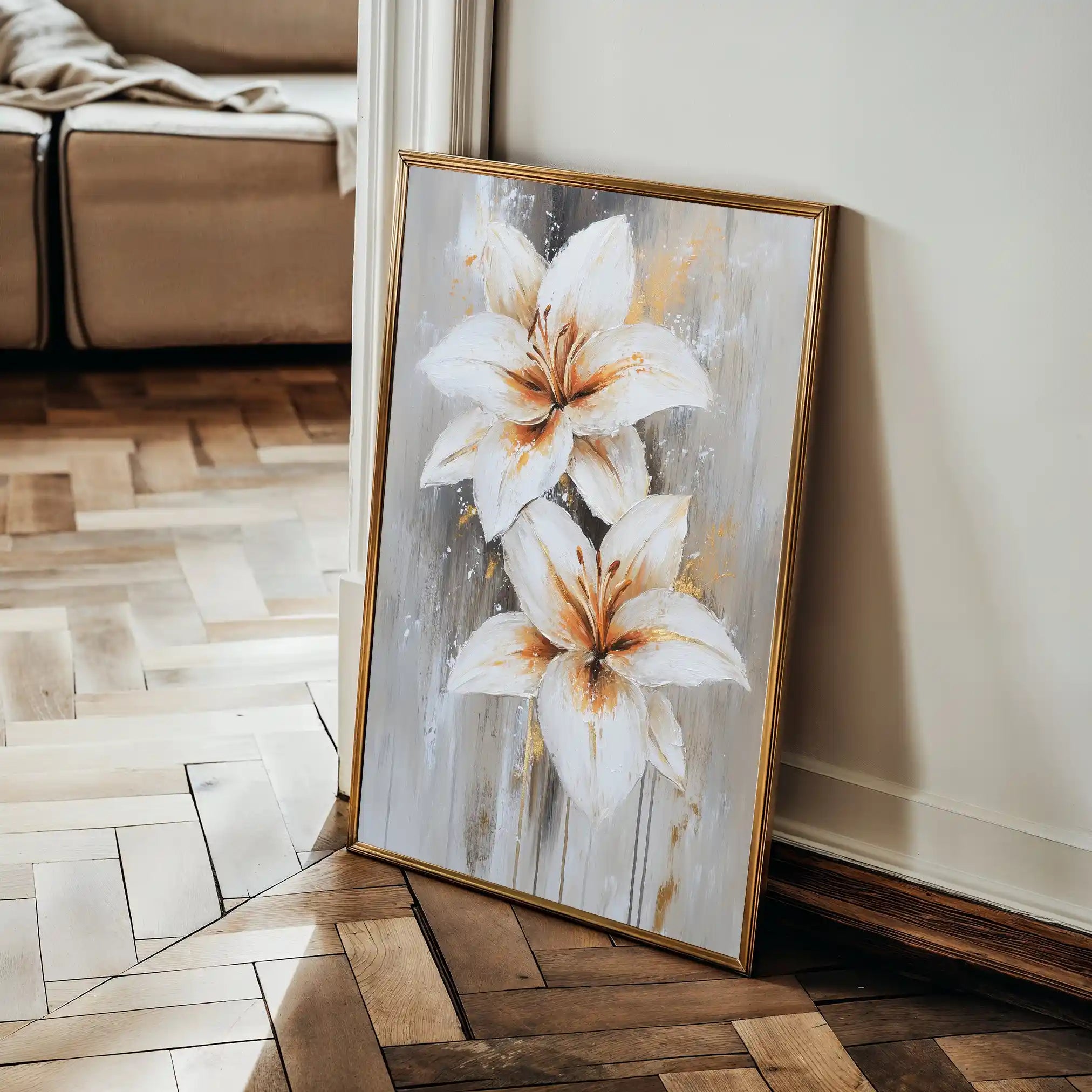 Floral Canvas Wall Art WAD1501-F 90 x 60 cm / Stretched on hidden frame