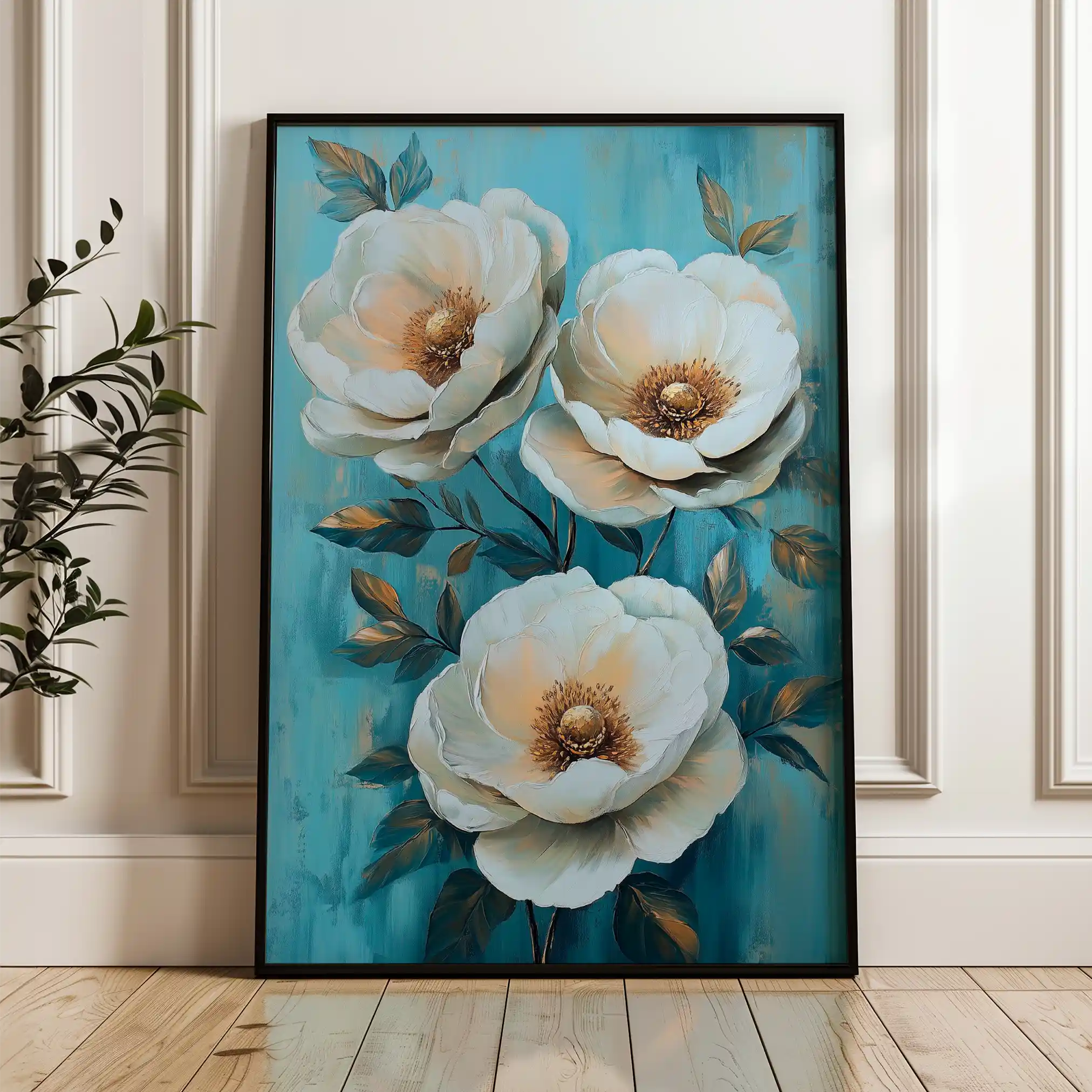 Floral Canvas Wall Art WAD1504-F 90 x 60 cm / Stretched on hidden frame