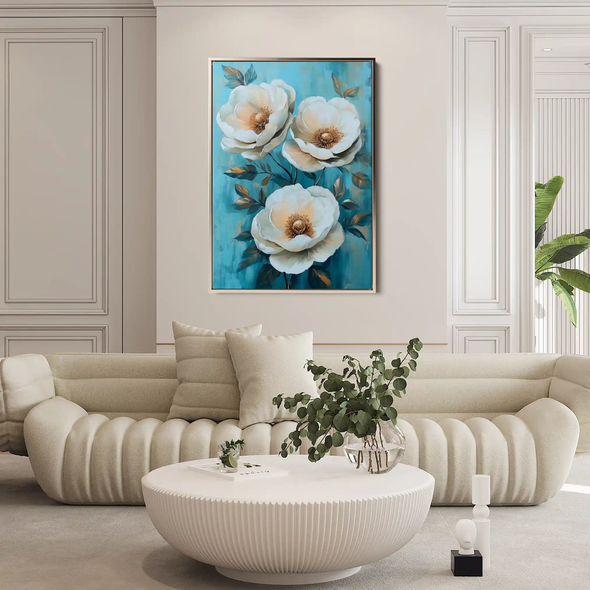 Floral Canvas Wall Art WAD1504-F 90 x 60 cm / Stretched on hidden frame