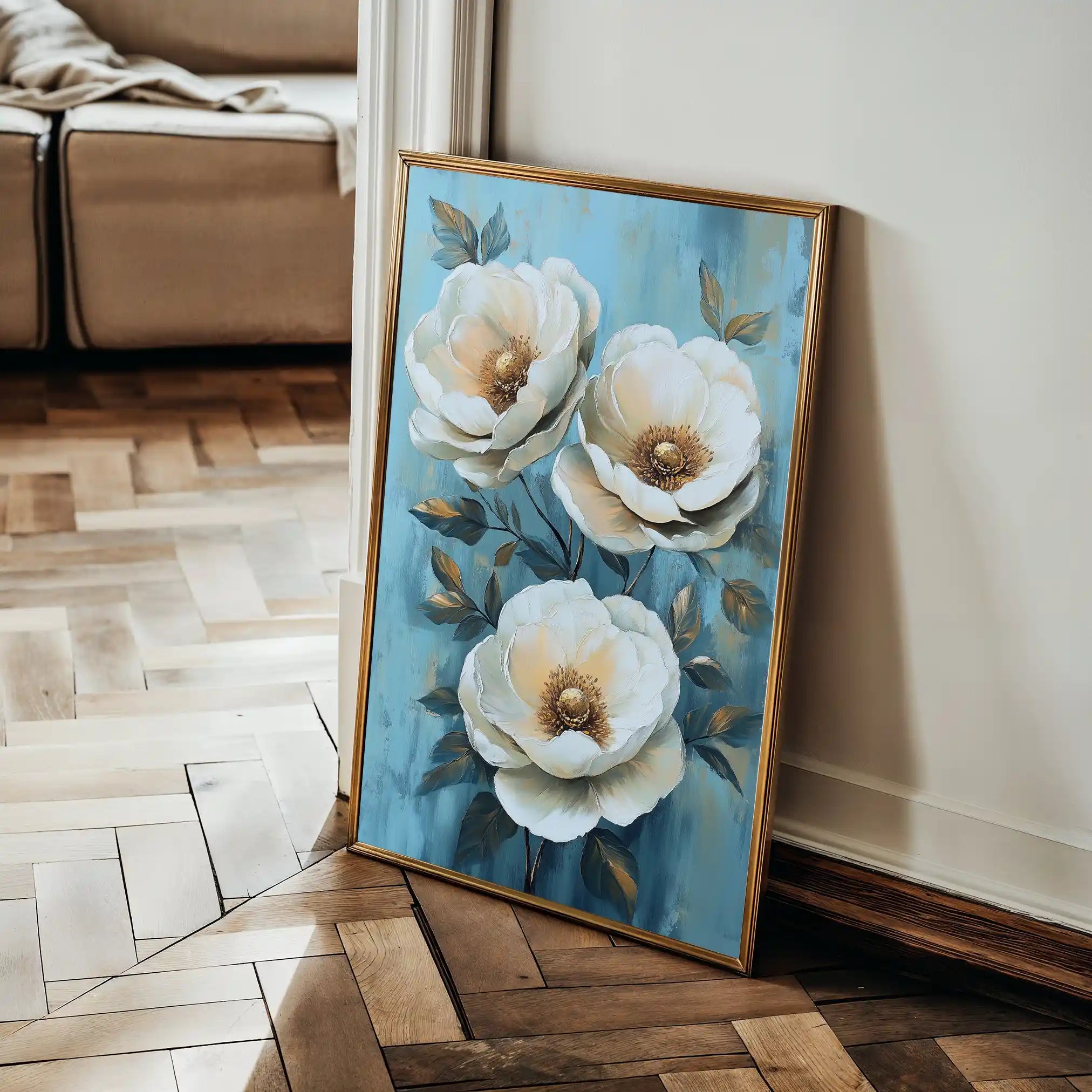 Floral Canvas Wall Art WAD1504-F 90 x 60 cm / Stretched on hidden frame