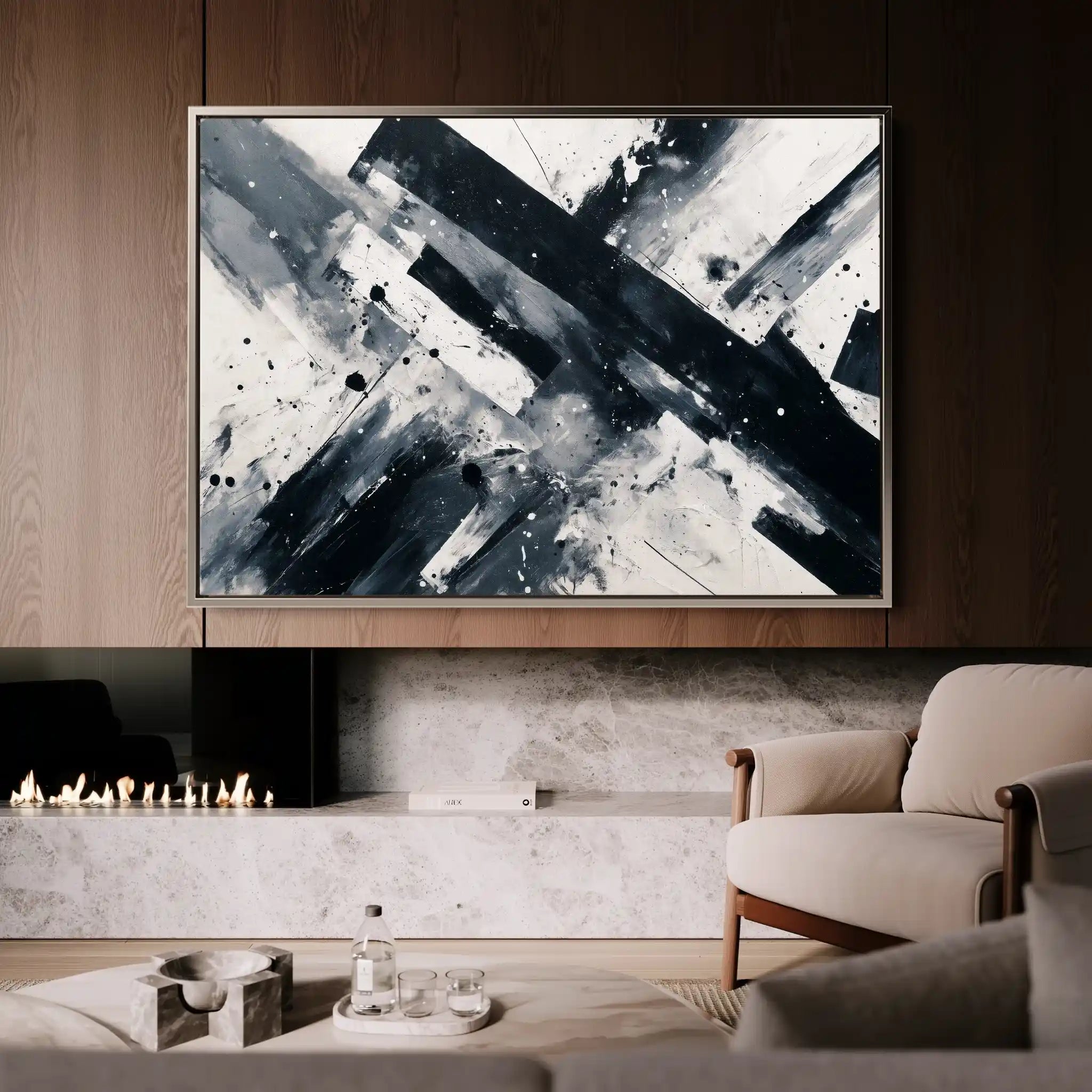 Abstract 1508 Canvas Art 60 x 40 cm / Stretched on hidden frame