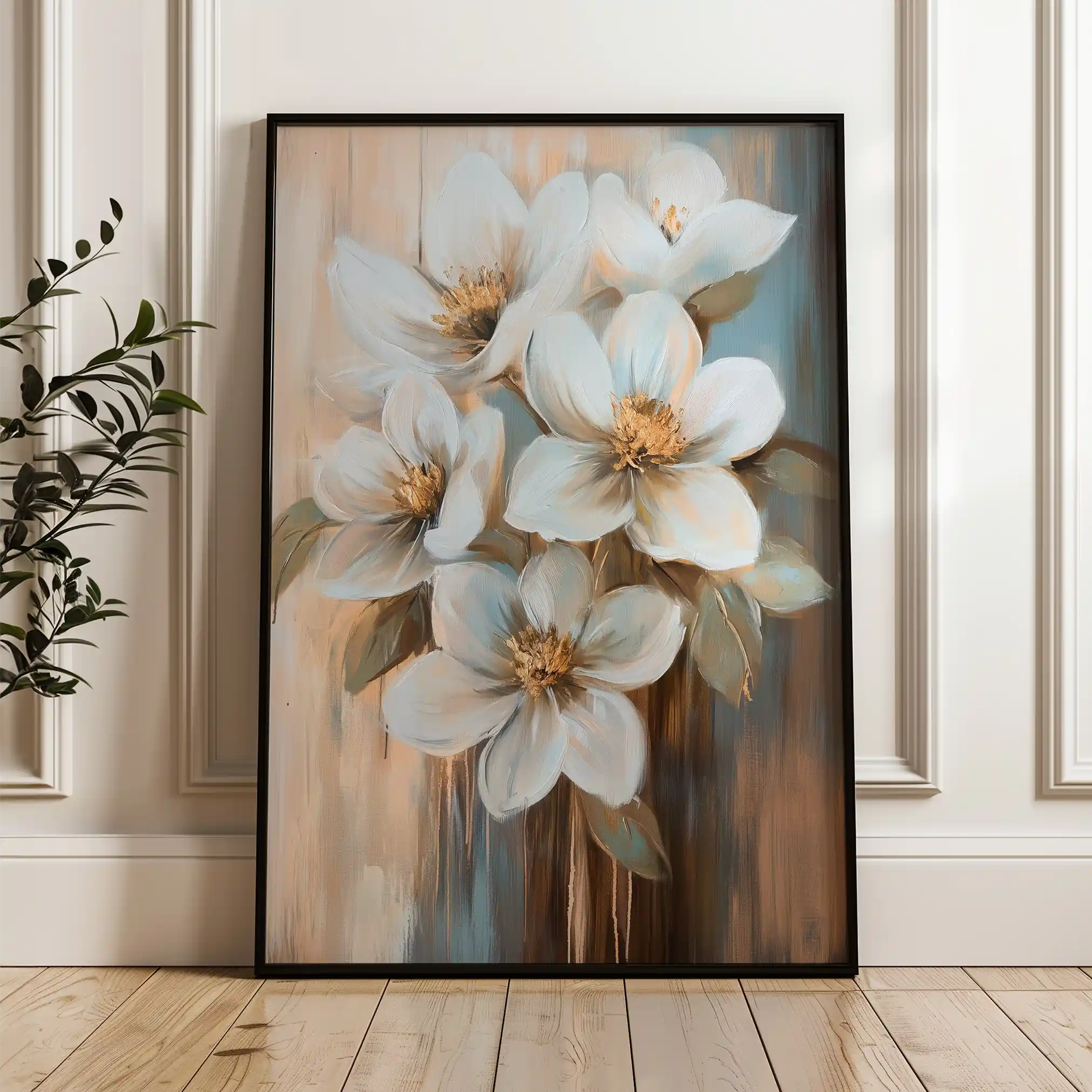 Floral Canvas Wall Art WAD1508-F 90 x 60 cm / Stretched on hidden frame