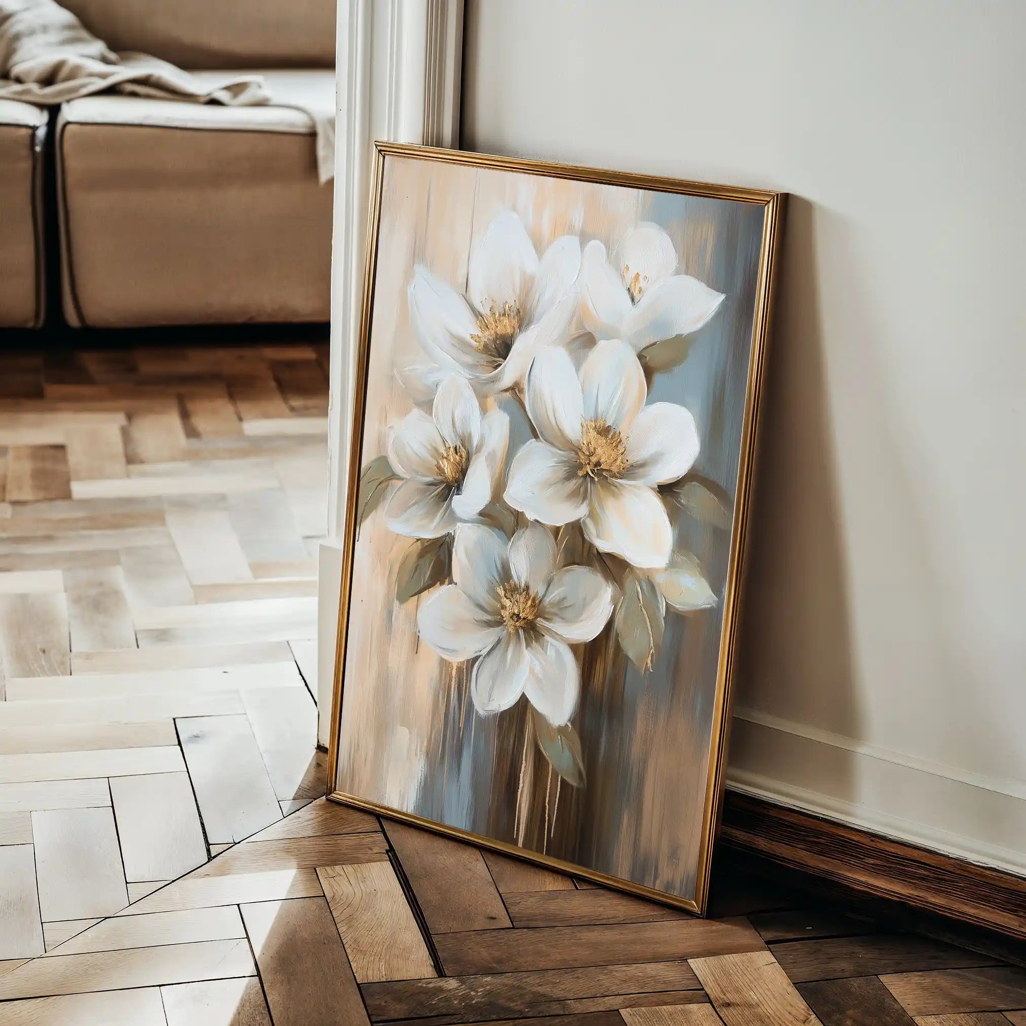 Floral Canvas Wall Art WAD1508-F 90 x 60 cm / Stretched on hidden frame
