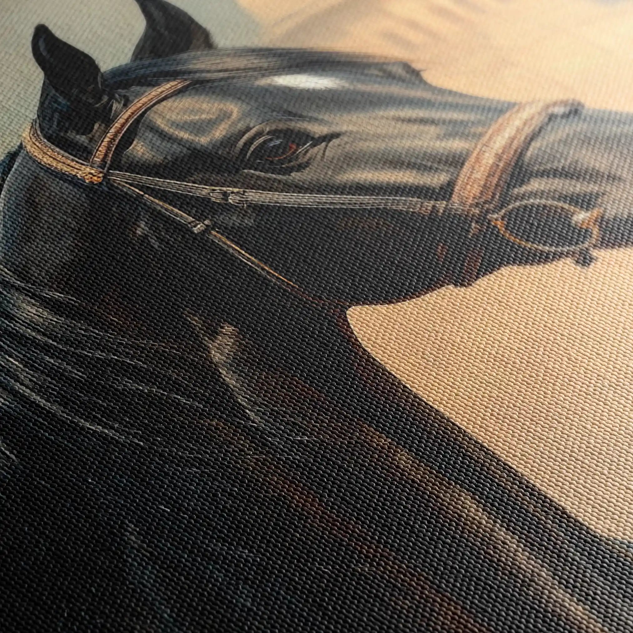 Horses 151 Canvas Art 90 x 60 cm / Stretched on hidden frame