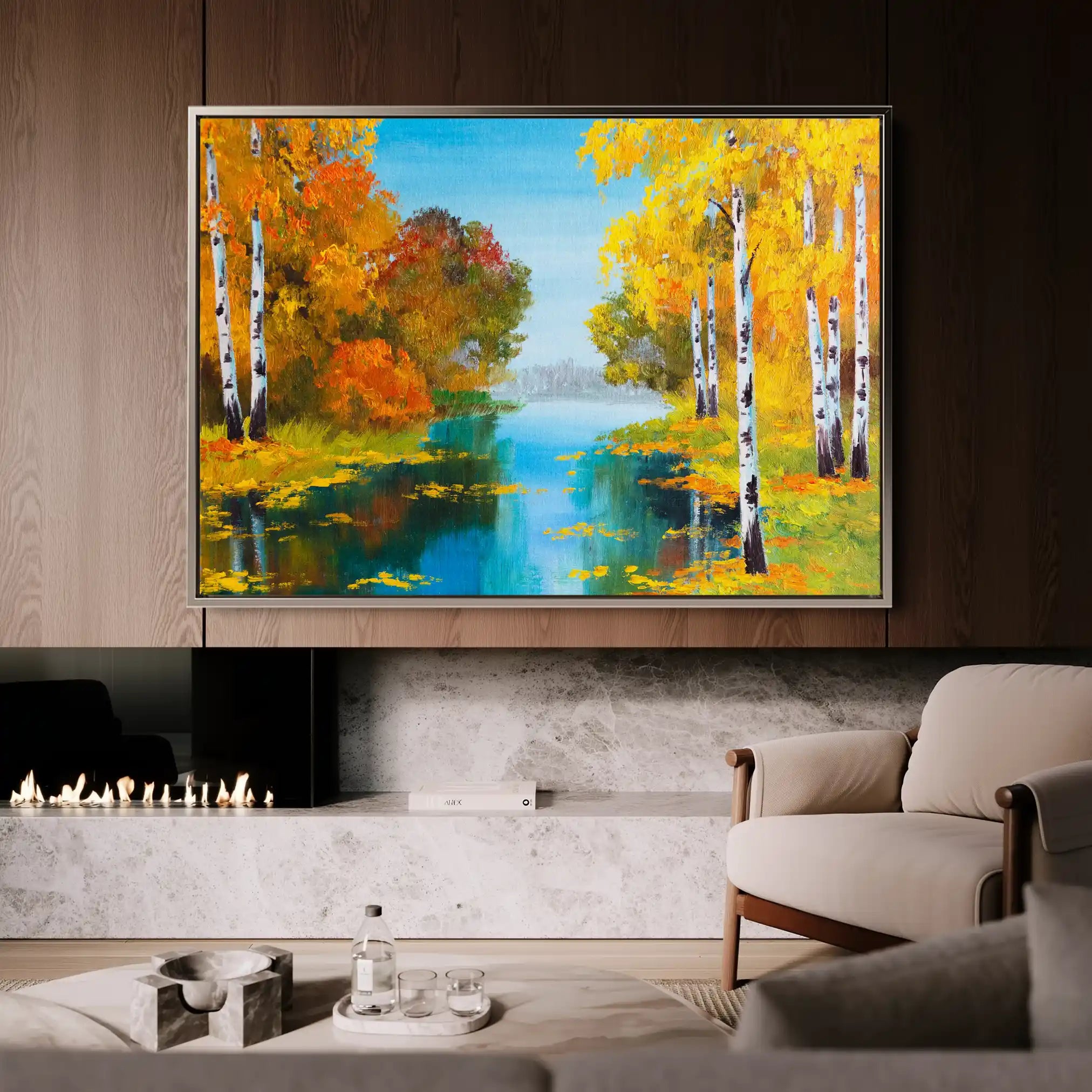 Landscape 151 Canvas Art 90 x 60 cm / Stretched on hidden frame