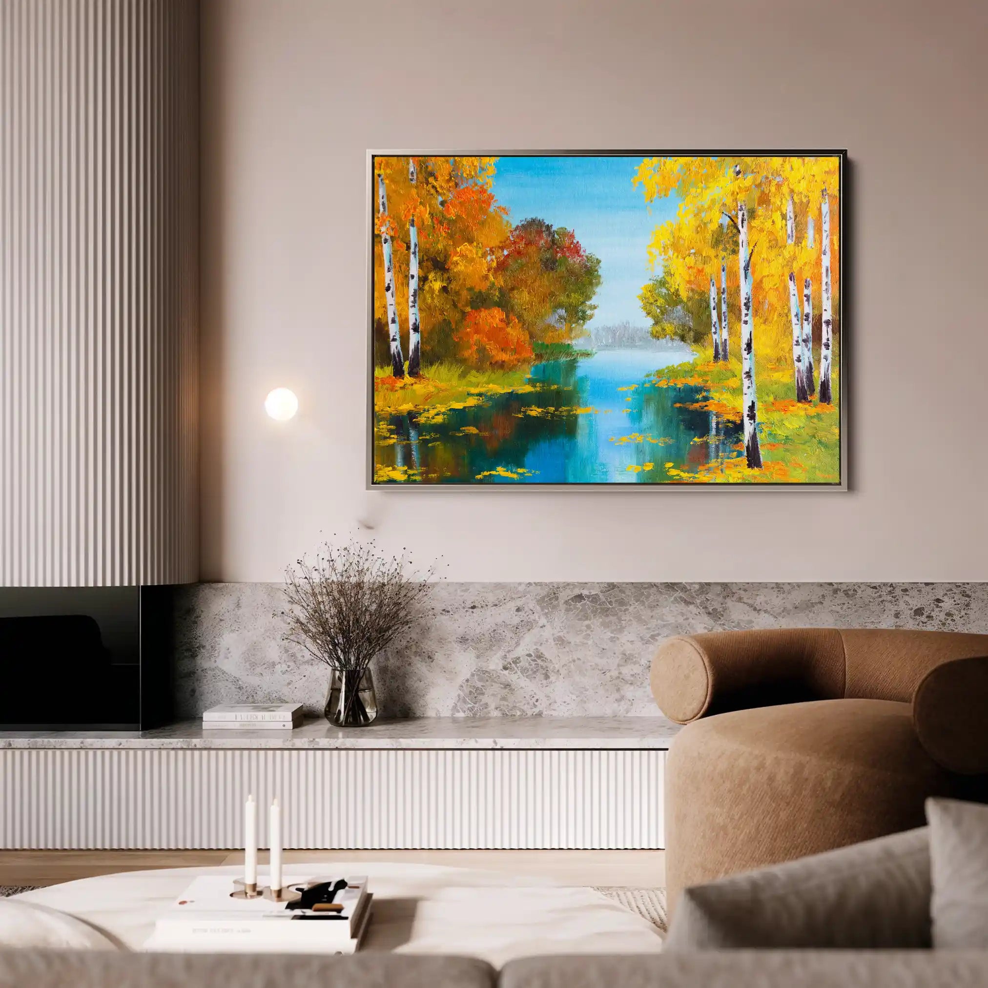 Landscape 151 Canvas Art 90 x 60 cm / Stretched on hidden frame