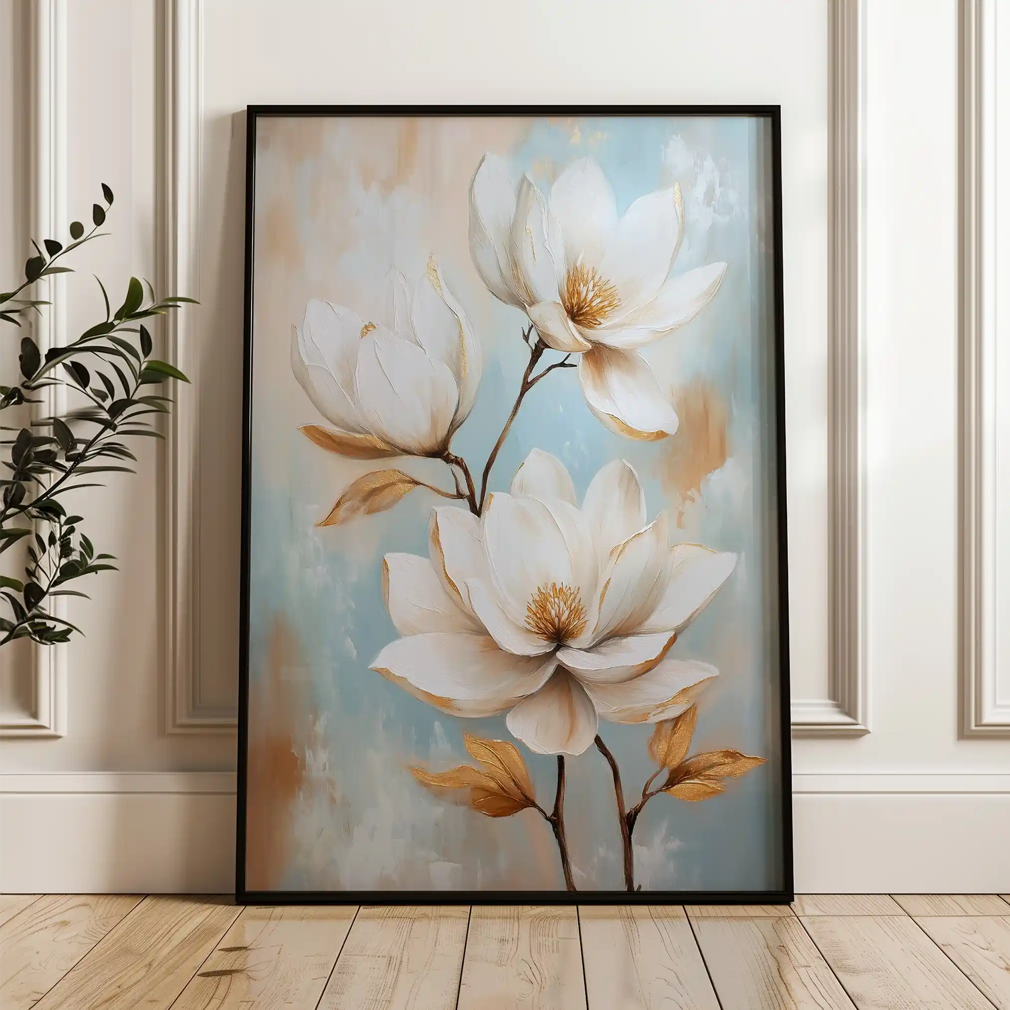 Floral Canvas Wall Art WAD1511-F 90 x 60 cm / Stretched on hidden frame