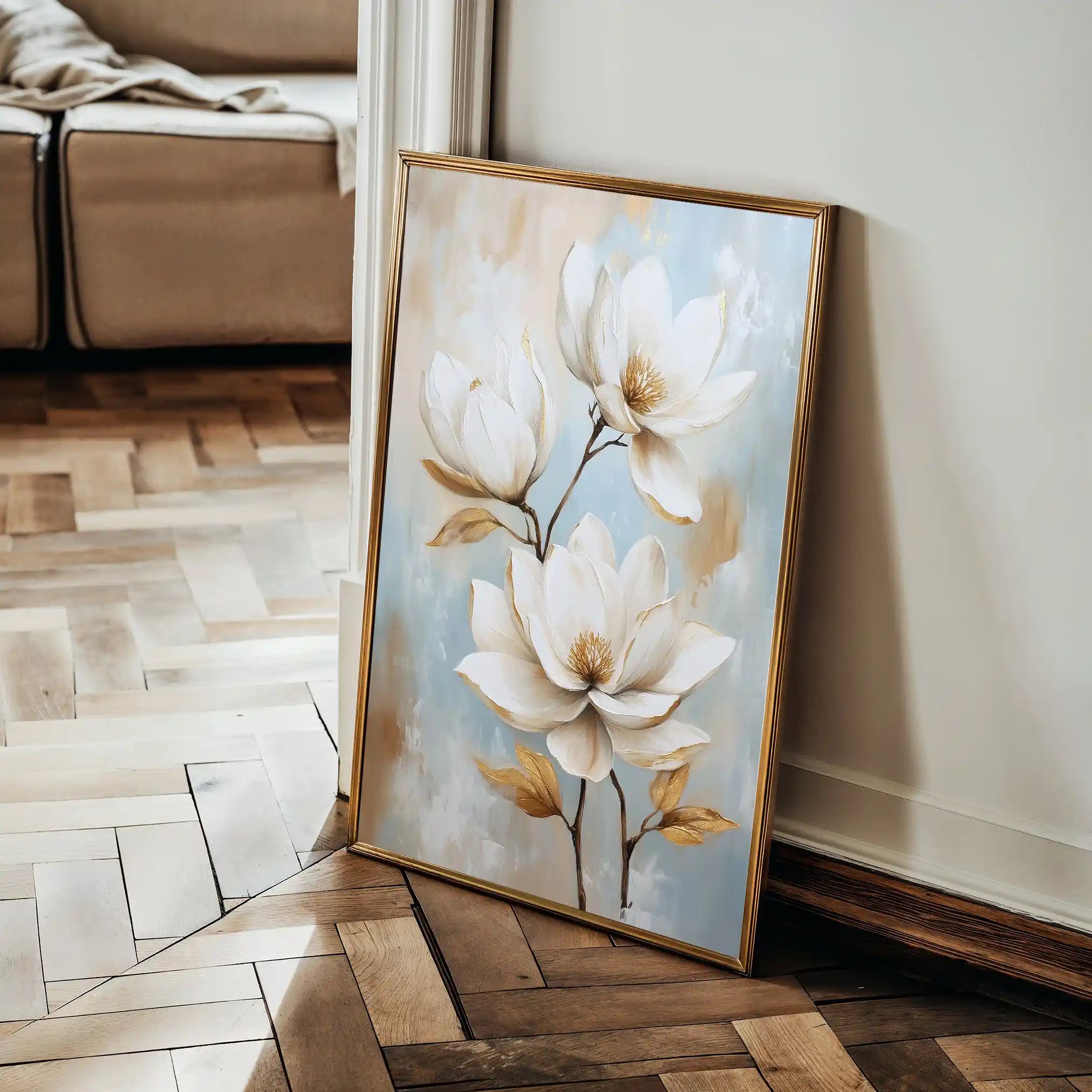 Floral Canvas Wall Art WAD1511-F 90 x 60 cm / Stretched on hidden frame