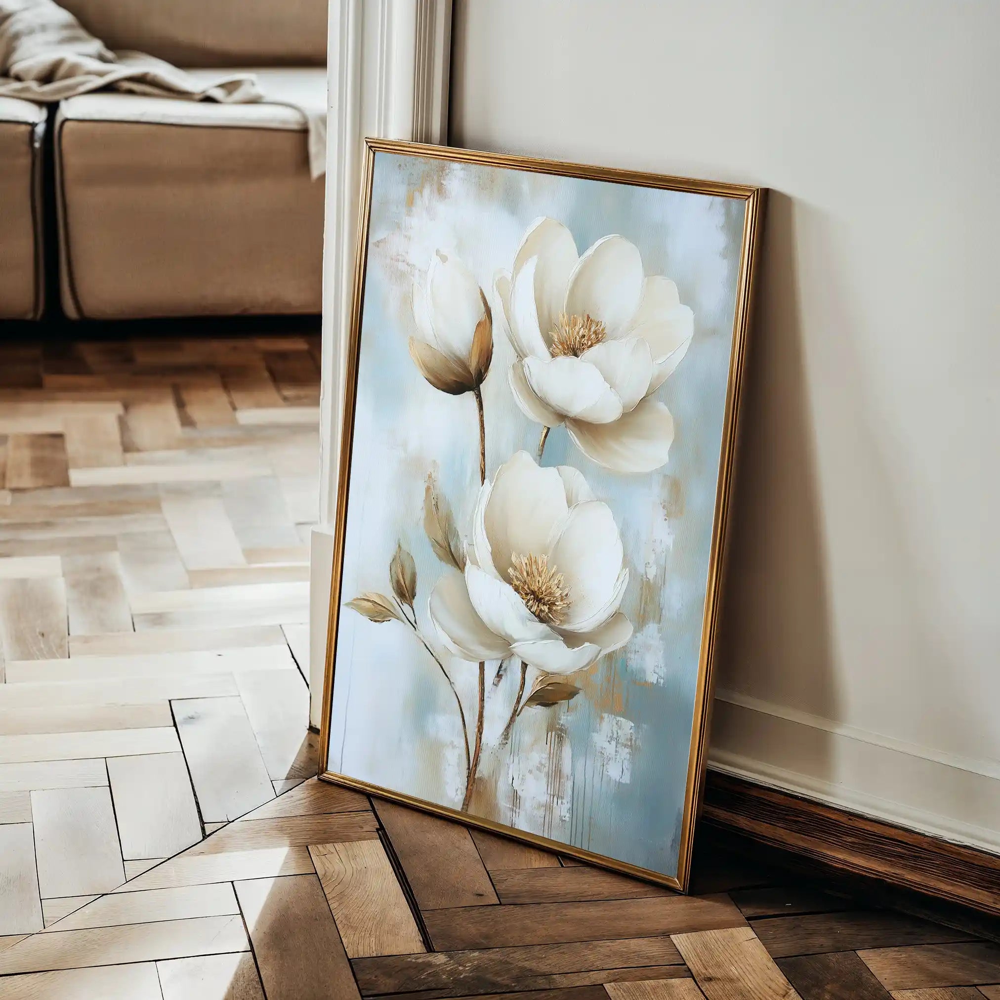 Floral Canvas Wall Art WAD1512-F 90 x 60 cm / Stretched on hidden frame