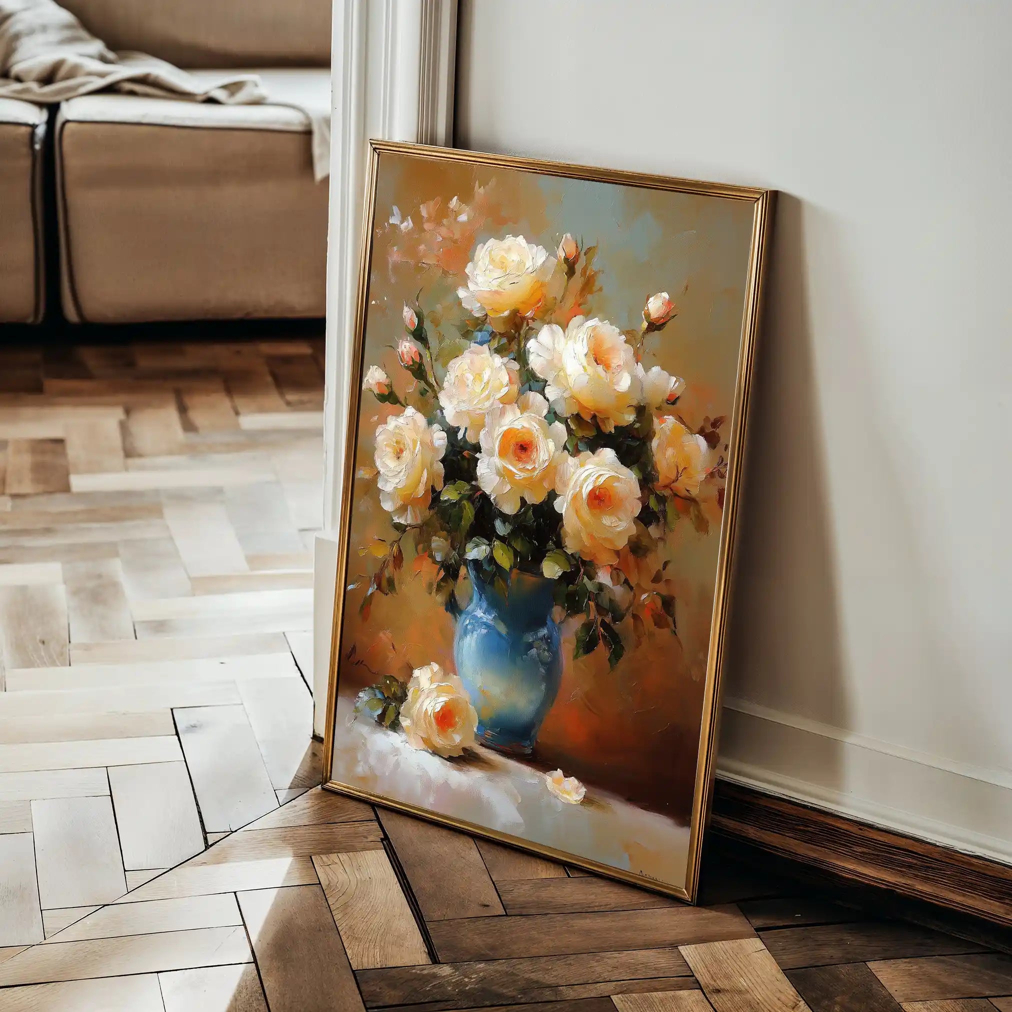 Floral Canvas Wall Art WAD1517-F 90 x 60 cm / Stretched on hidden frame