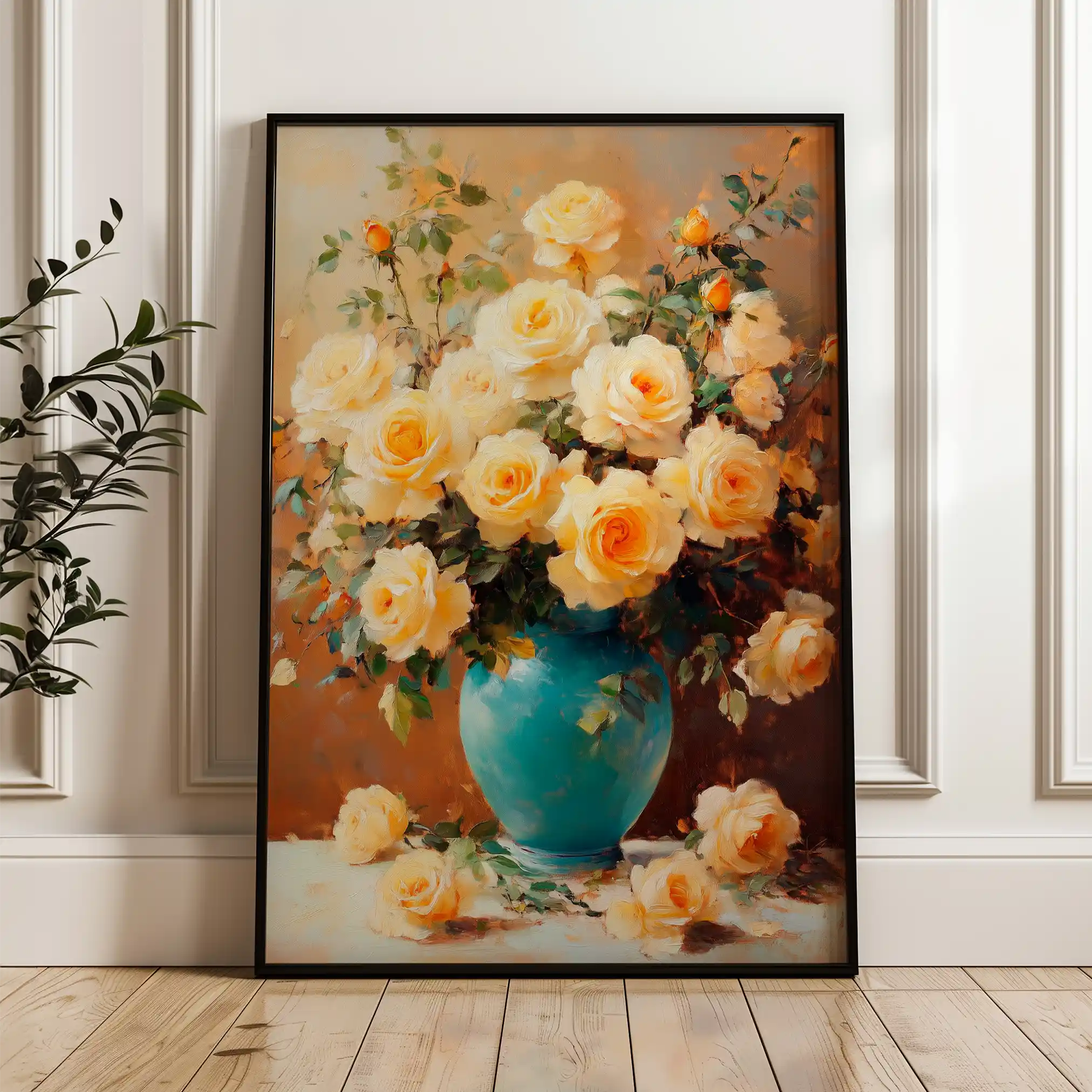 Floral Canvas Wall Art WAD1518-F 90 x 60 cm / Stretched on hidden frame