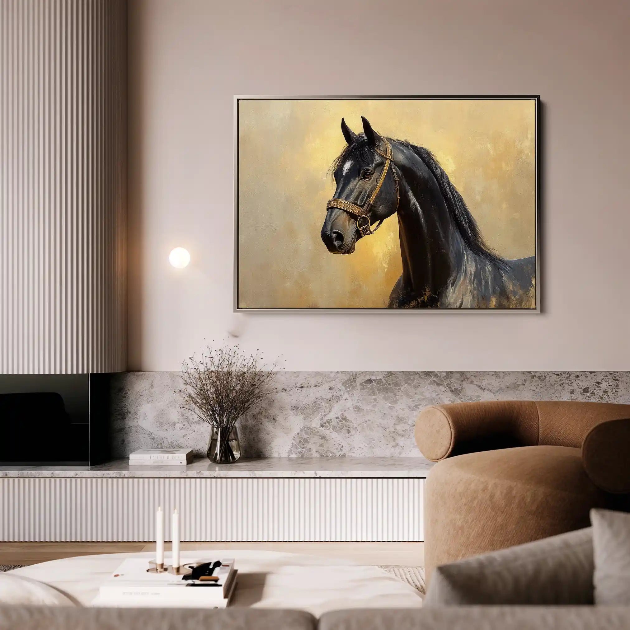 Horses 152 Canvas Art 90 x 60 cm / Stretched on hidden frame