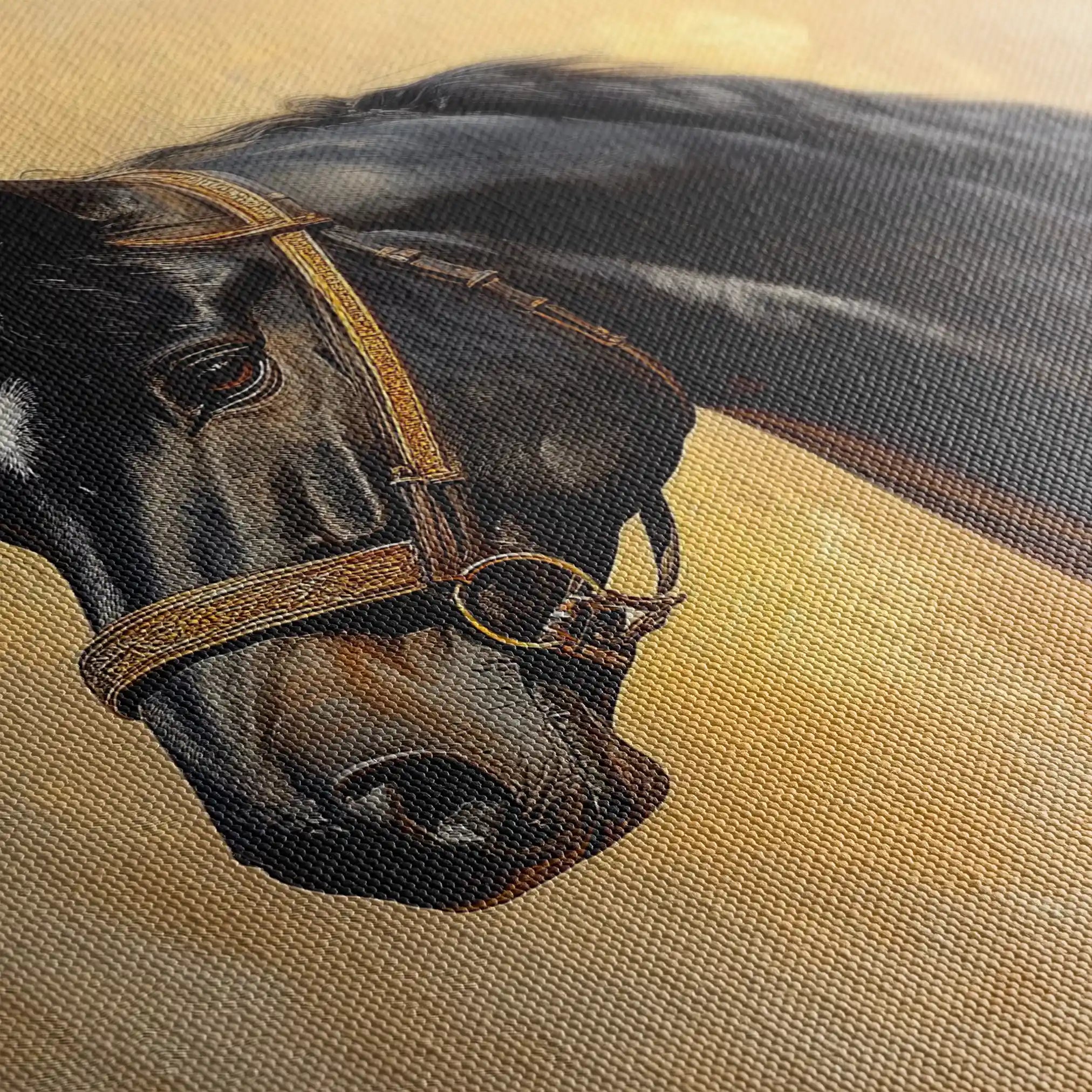 Horses 152 Canvas Art 90 x 60 cm / Stretched on hidden frame