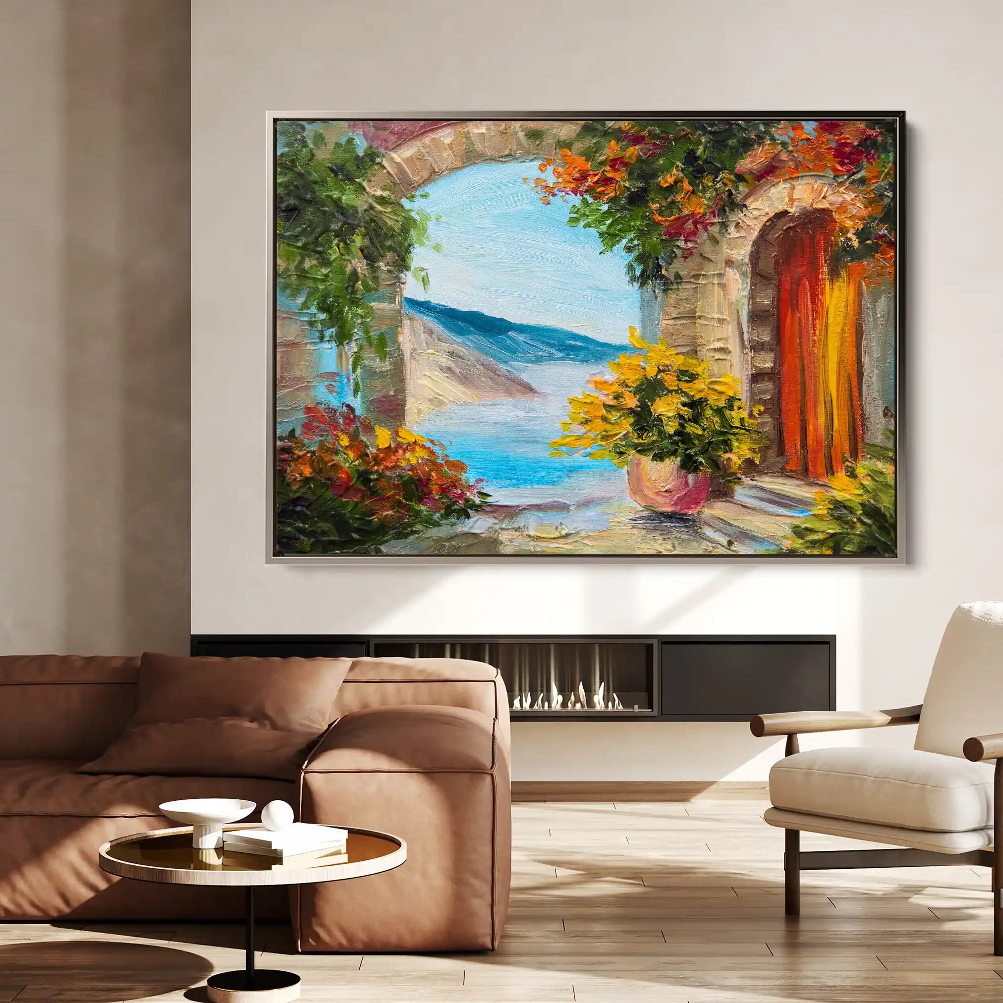 Landscape 152 Canvas Art 90 x 60 cm / Stretched on hidden frame