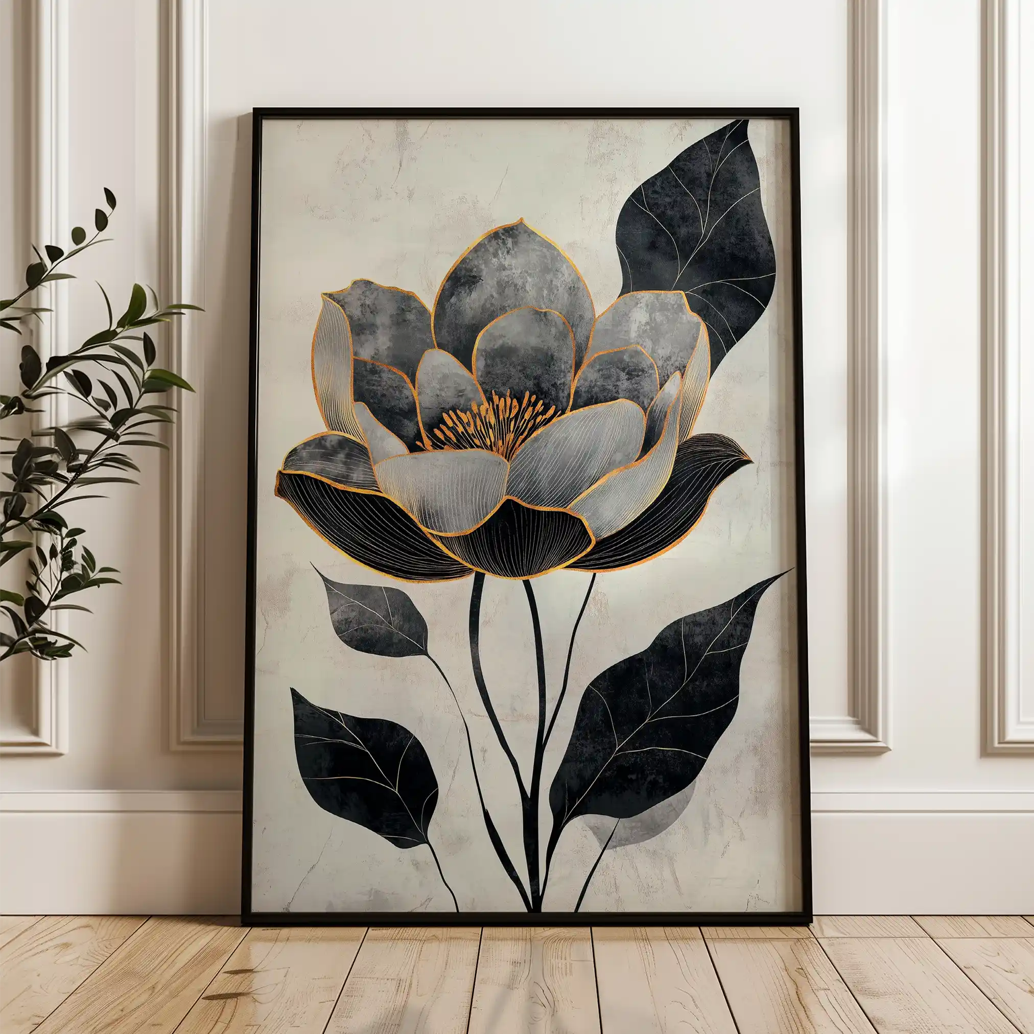 Floral Canvas Wall Art WAD1520-F 90 x 60 cm / Stretched on hidden frame