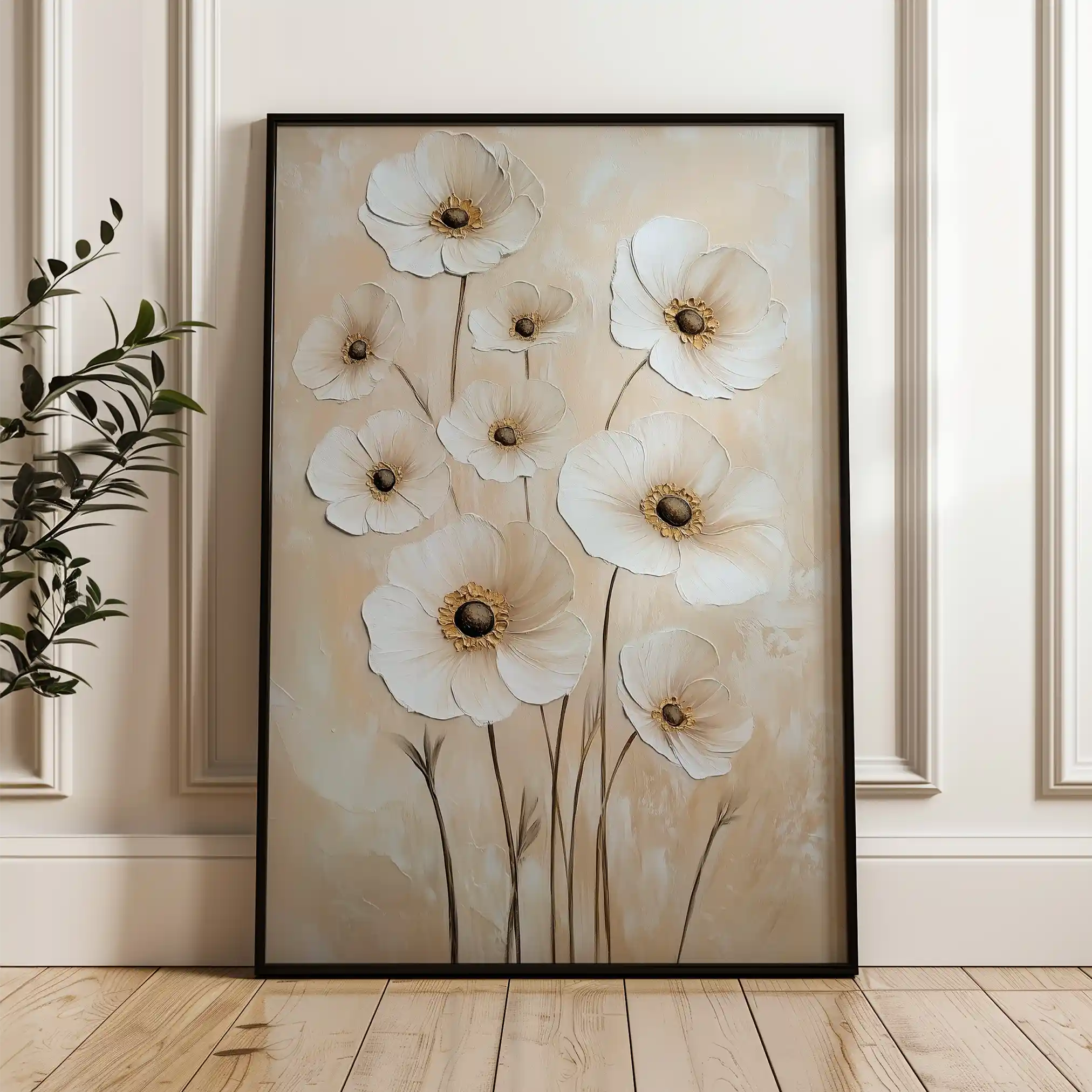 Floral Canvas Wall Art WAD1523-F 90 x 60 cm / Stretched on hidden frame