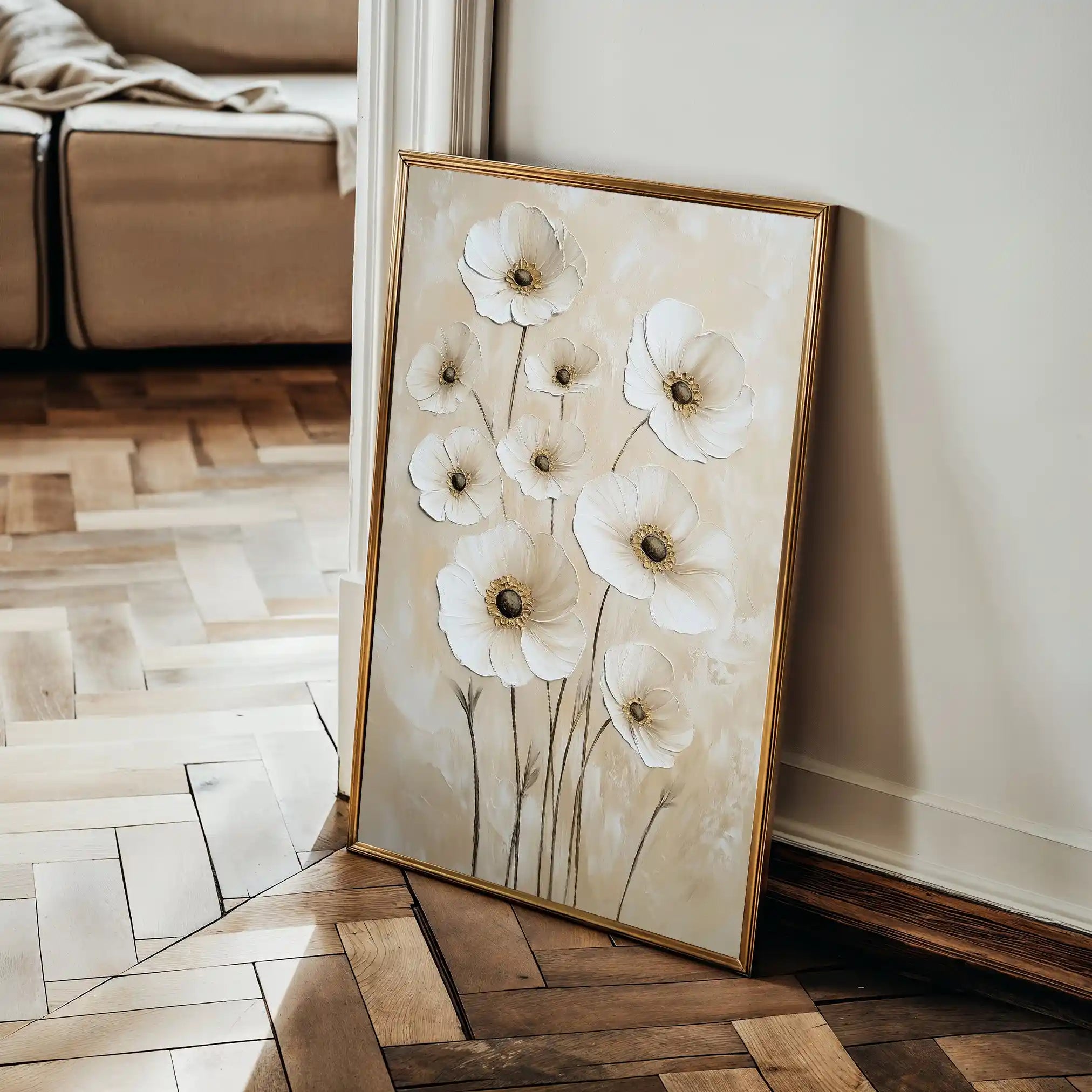 Floral Canvas Wall Art WAD1523-F 90 x 60 cm / Stretched on hidden frame