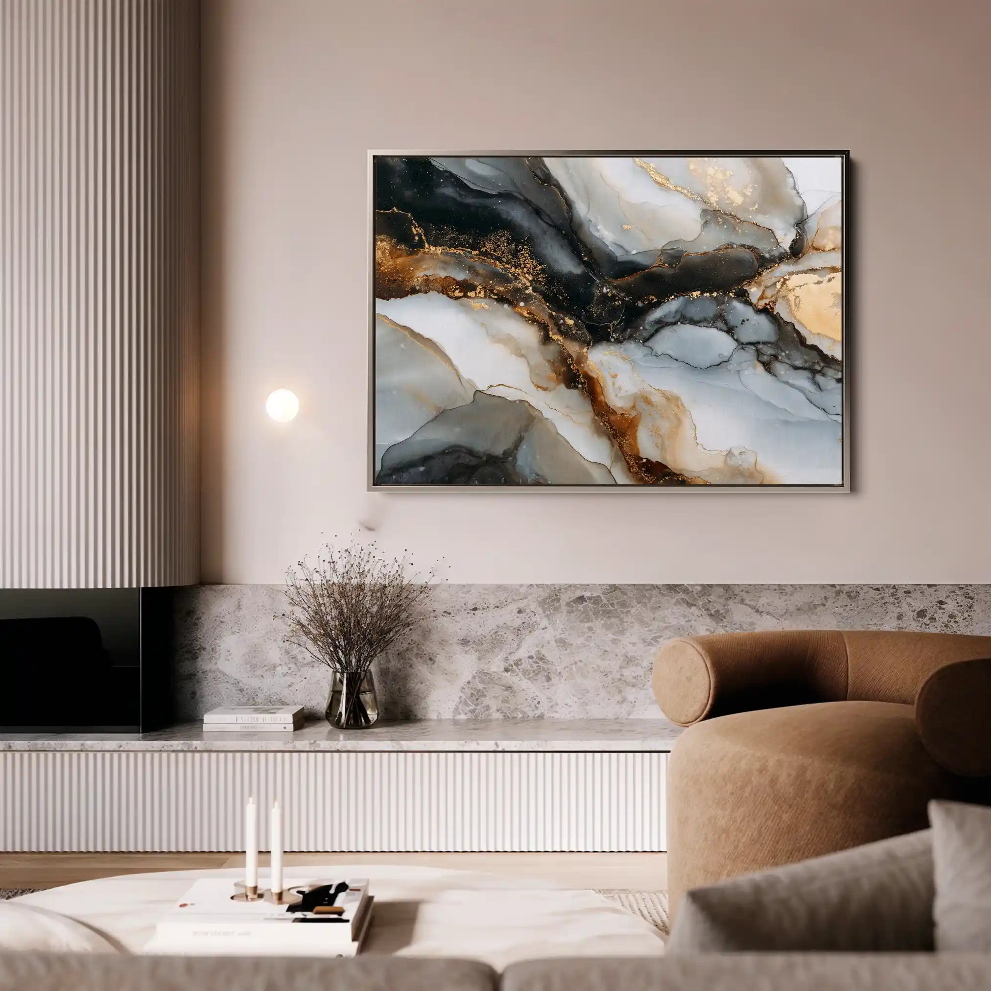 Abstract 1524 Canvas Art 60 x 40 cm / Stretched on hidden frame